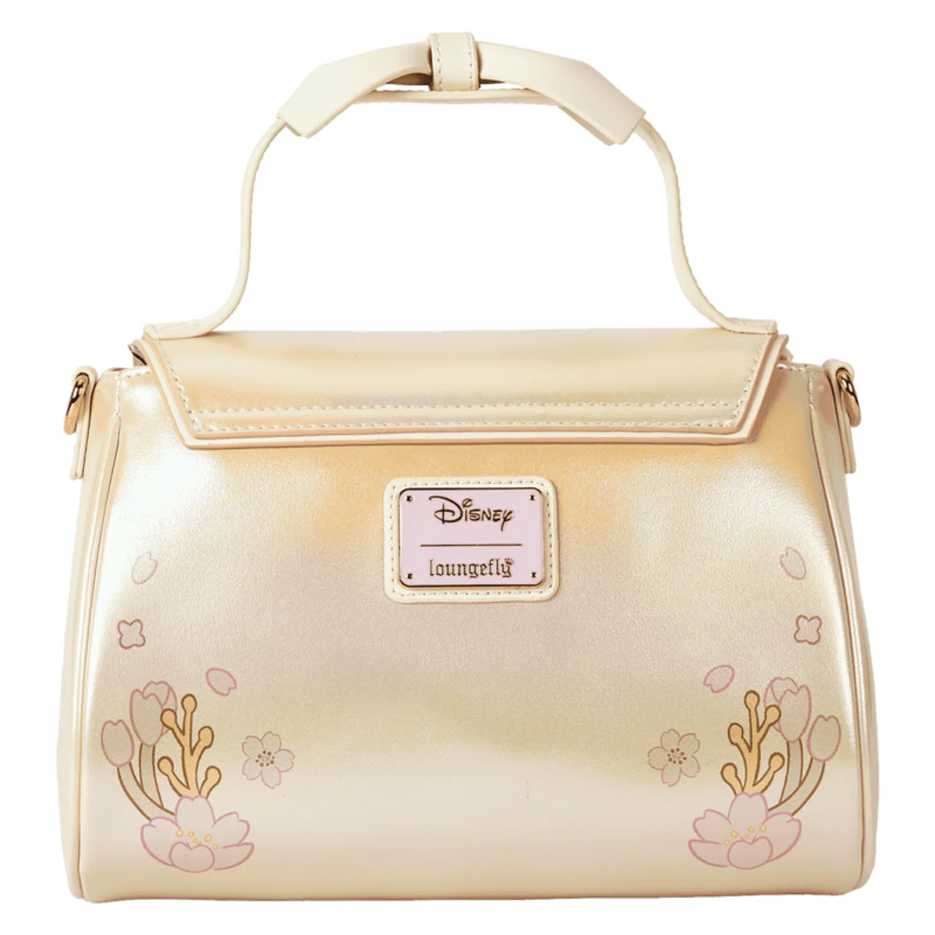 Loungefly Stitch & Angel Cherry Blossom Bow Handle Crossbody Bag - Image 2