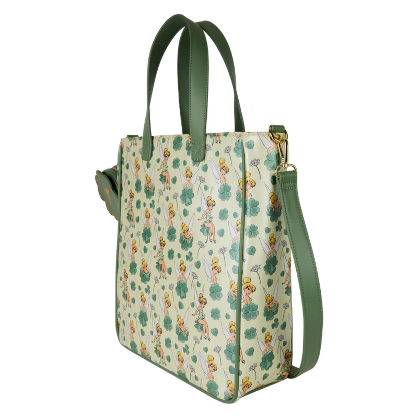 Loungefly Tinkerbell 4 Leaf Clover Tote Crossbody with Coinbag - Image 2
