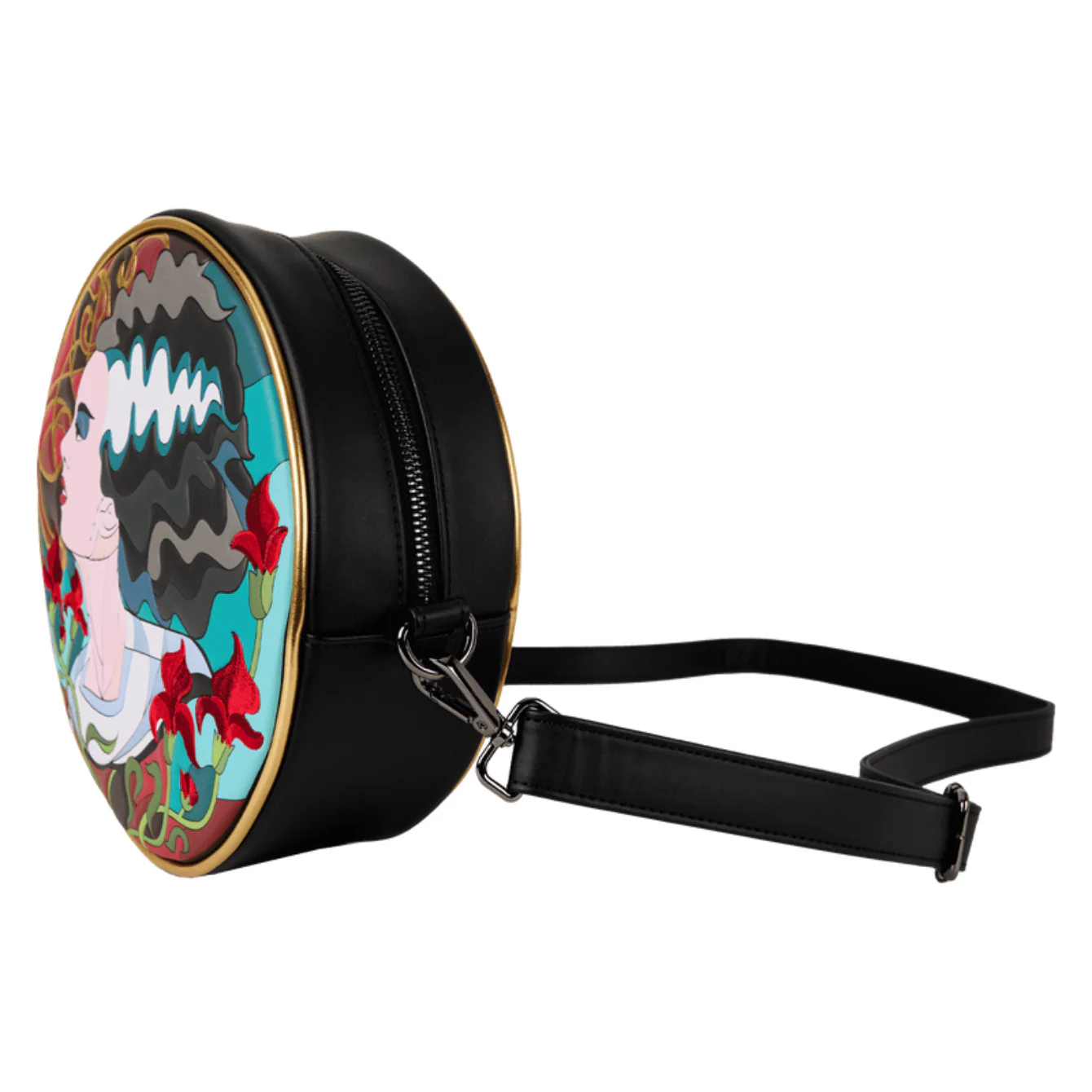 Loungefly Universal Monsters The Bride Of Frankenstein Stained Glass Crossbody Bag - Image 2