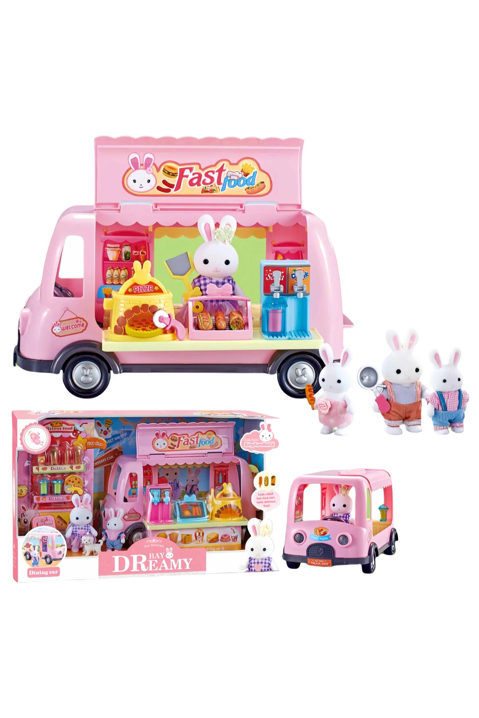 Mini Bunny Rabbit Girl Pretend Play Truck - Image 2