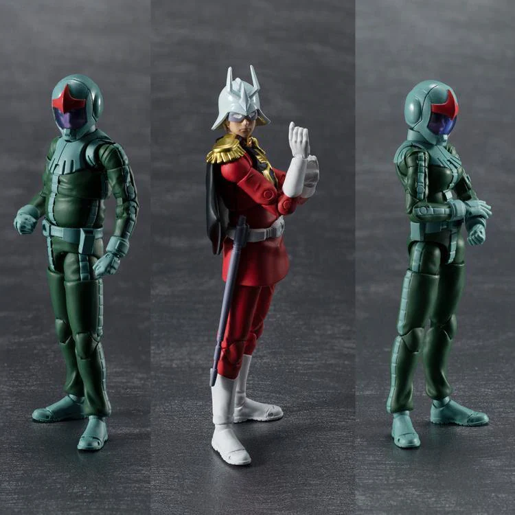 Mobile Suit Gundam G.M.G. Principality of Zeon Standard Infantry Soldier and Char Aznable Set of 3 Figures - Image 2