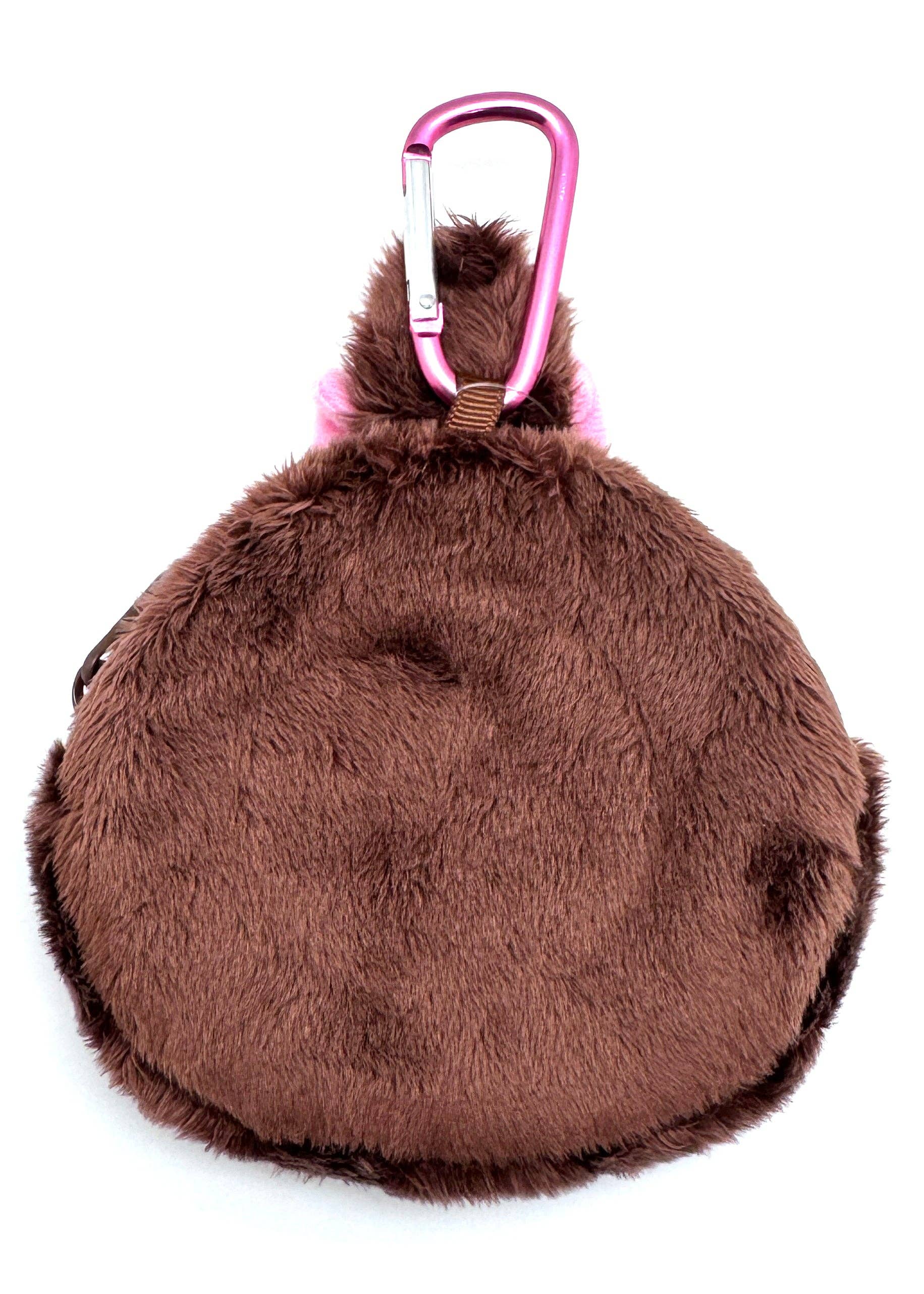 Monchhichi-Chan Face Plush Carabiner Coin Pouch - Image 2
