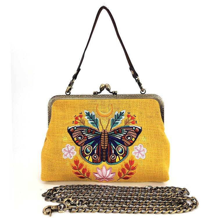 Moon Moth Vintage Kisslock Bag - Image 2