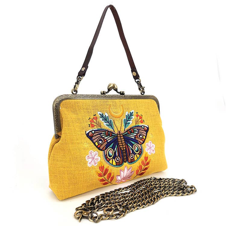 Moon Moth Vintage Kisslock Bag - Image 3