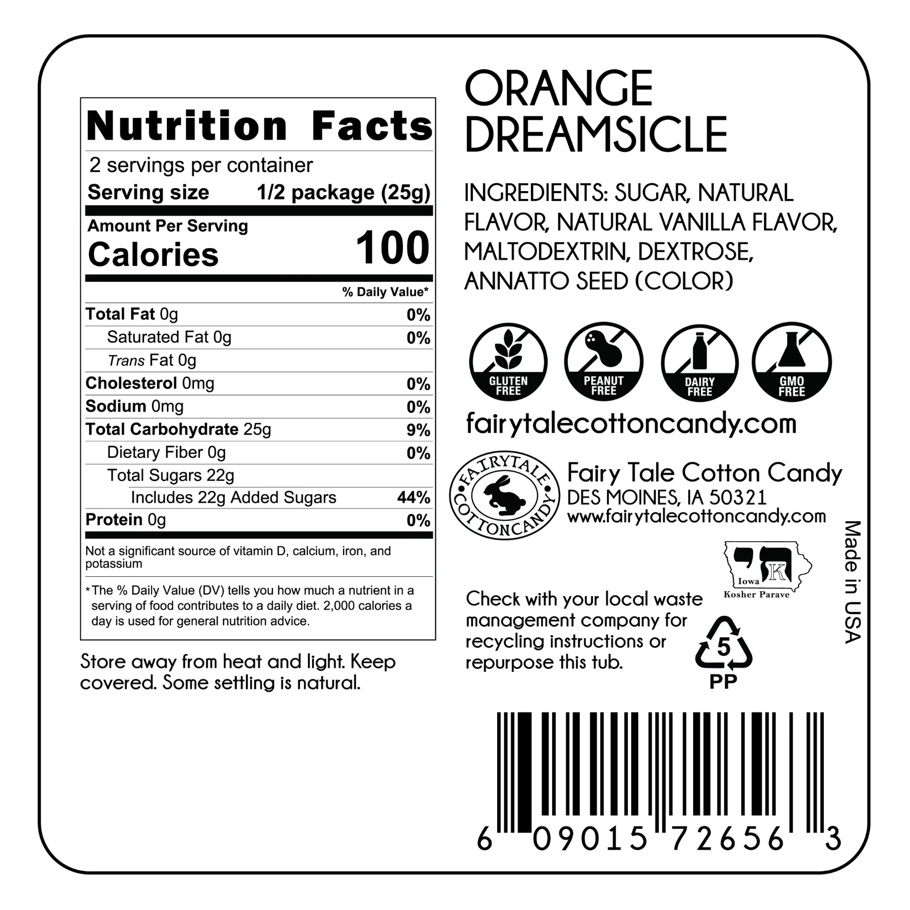 Orange Dreamsicle Cotton Candy - Image 2