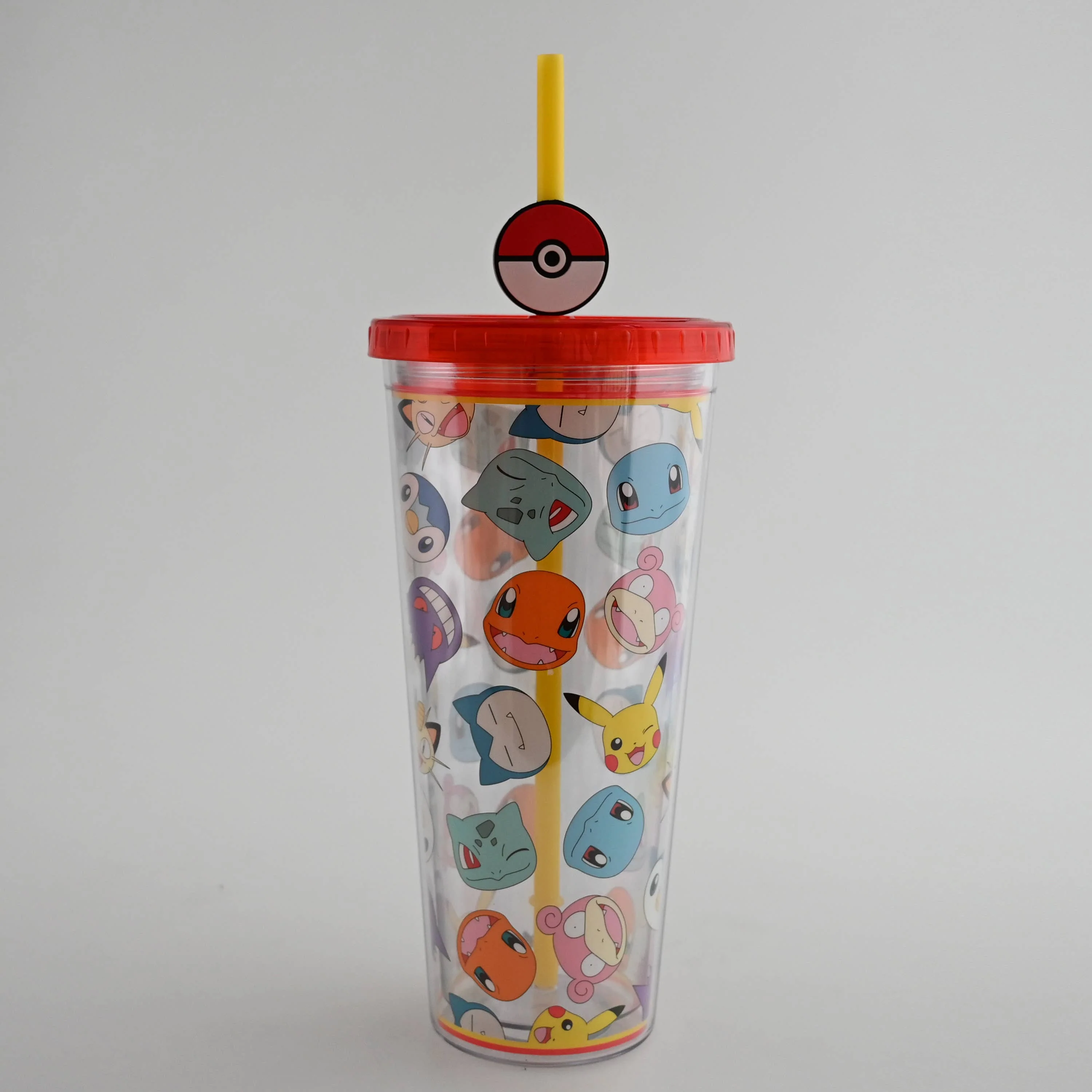 Pokemon Multi Character Head Toss AOP 24oz Plastic Cold Cup - Image 2