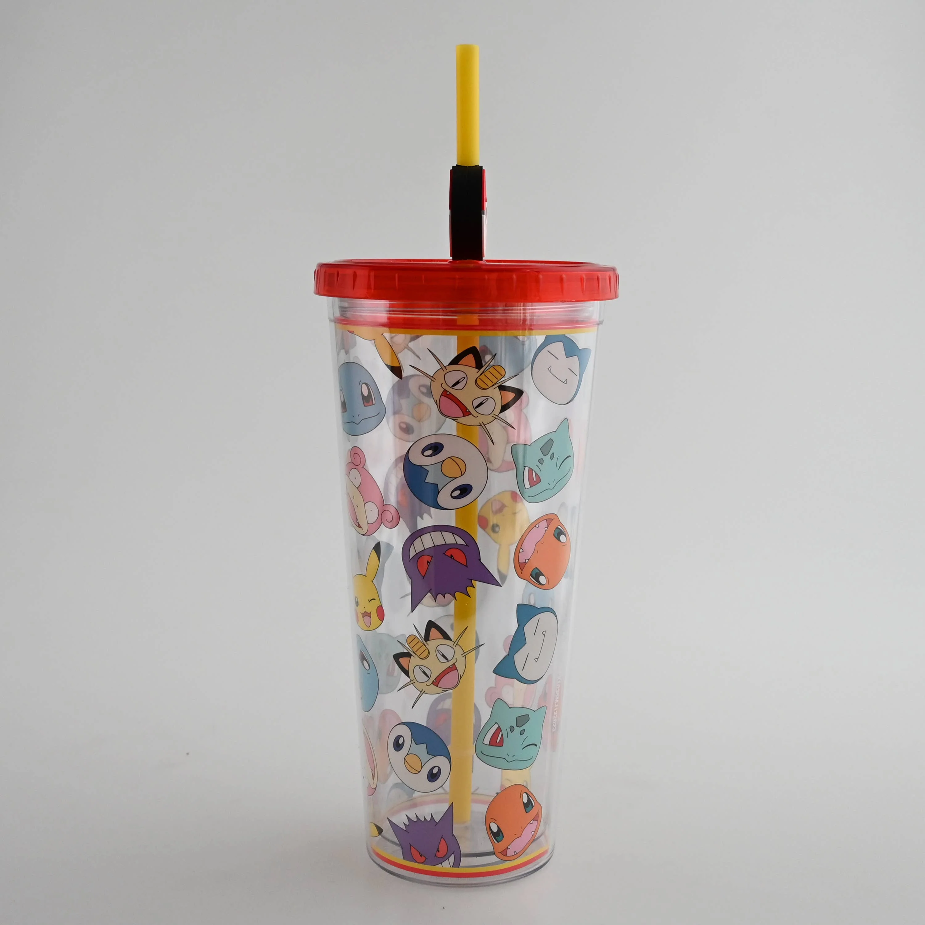 Pokemon Multi Character Head Toss AOP 24oz Plastic Cold Cup - Image 3