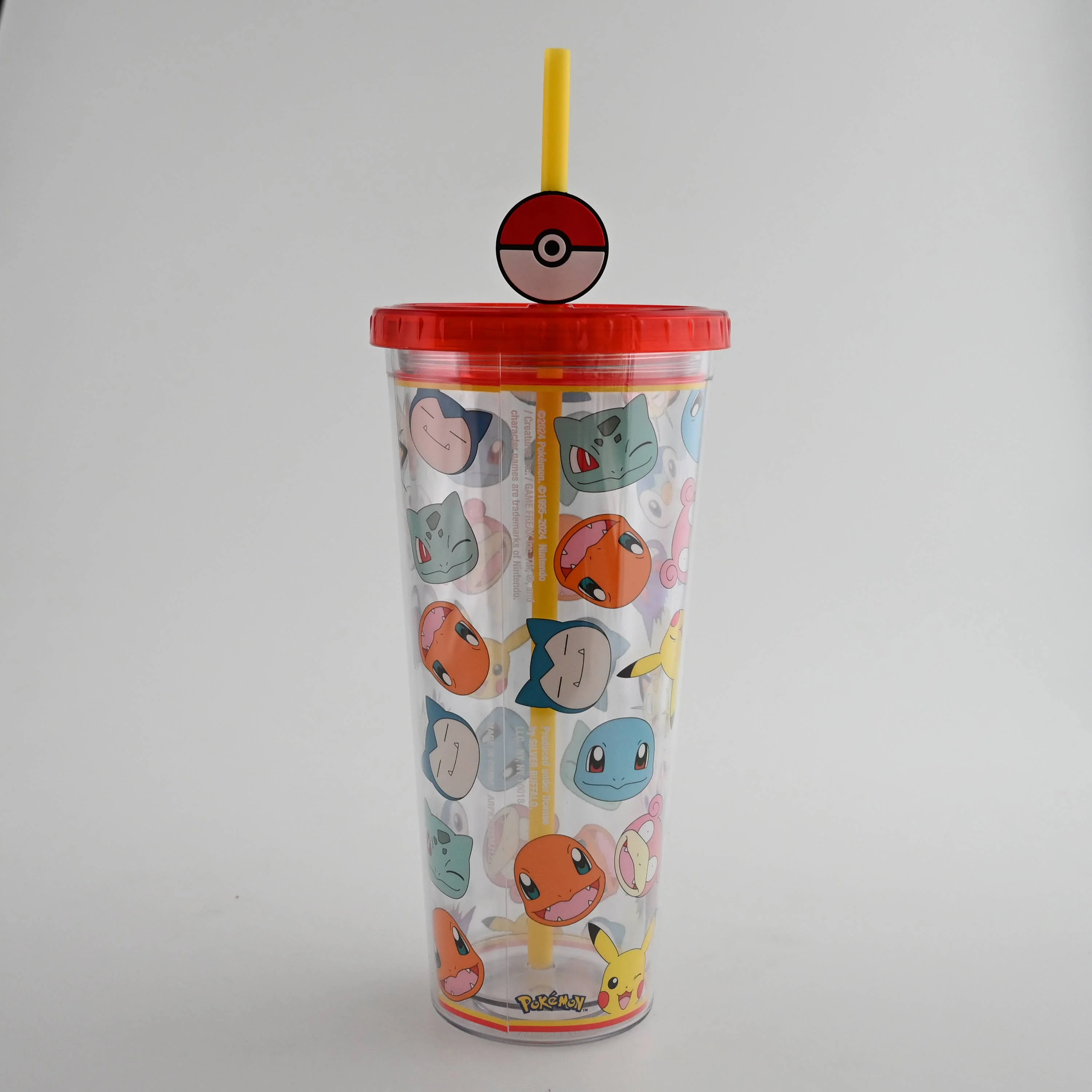Pokemon Multi Character Head Toss AOP 24oz Plastic Cold Cup - Image 4