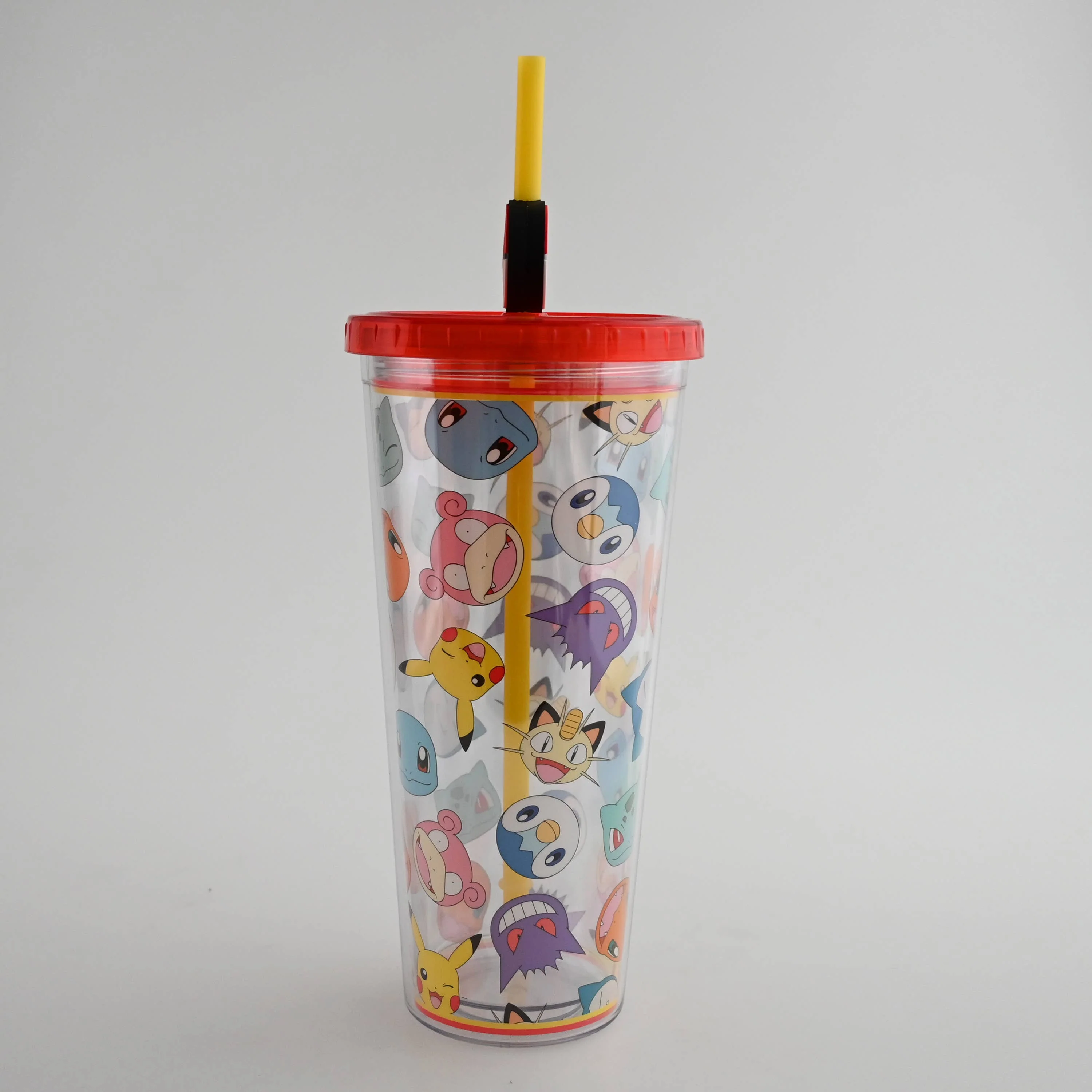 Pokemon Multi Character Head Toss AOP 24oz Plastic Cold Cup - Image 5