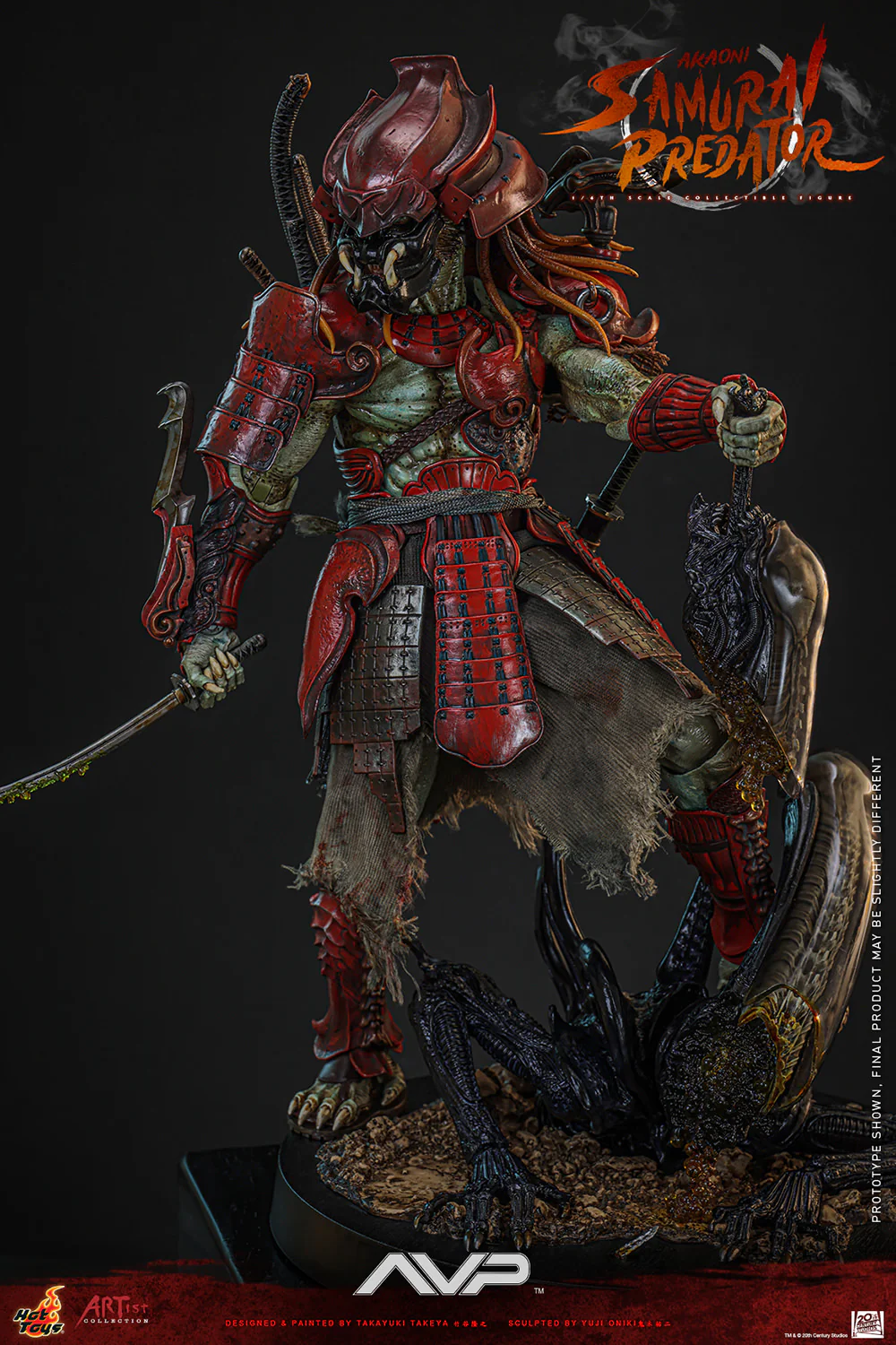Akaoni Samurai Predator Sixth Scale Figure - Image 7