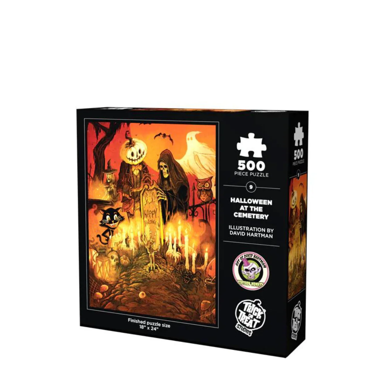 HALLOWEEN AT THE CEMETERY 500 PIECE JIGSAW PUZZLE - Image 2