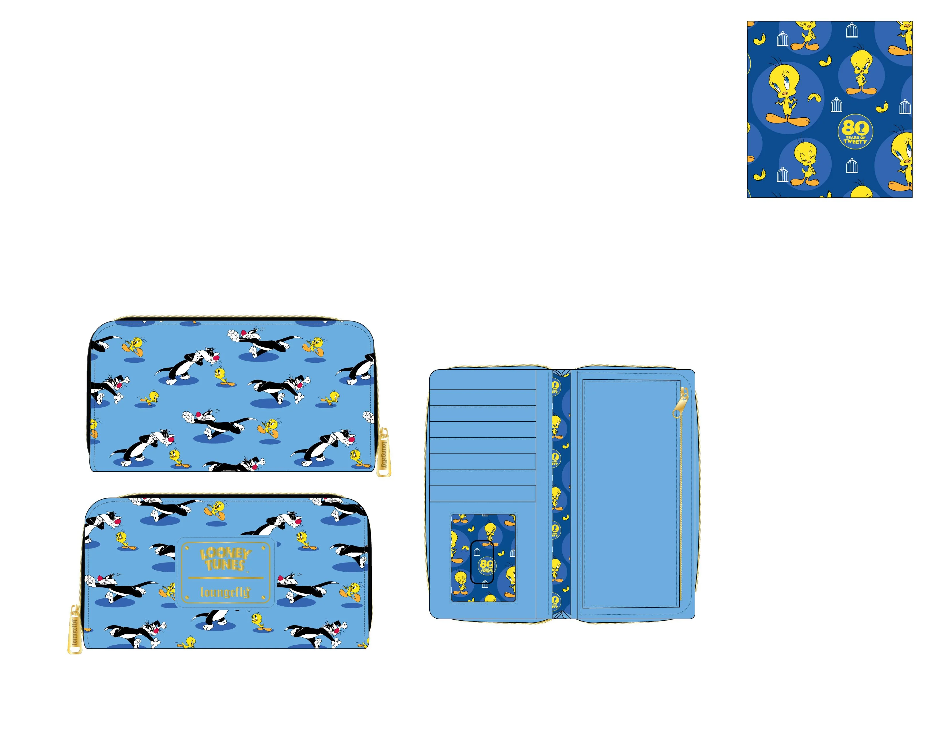Looney Tunes Tweety & Slyvester AOP Zip Wallet - Image 2