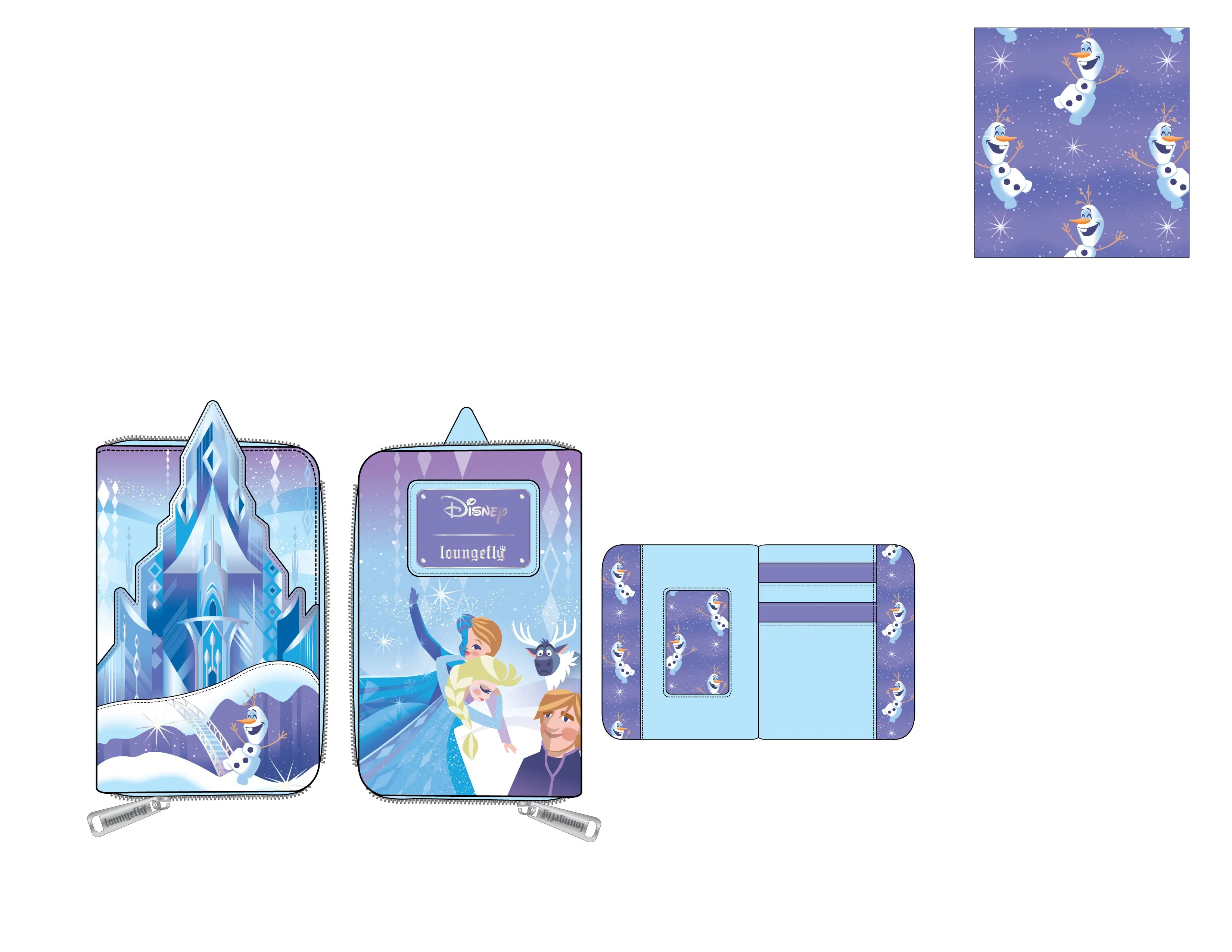 Loungefly Disney Frozen Princess Castle Zip Around Wallet - Image 2