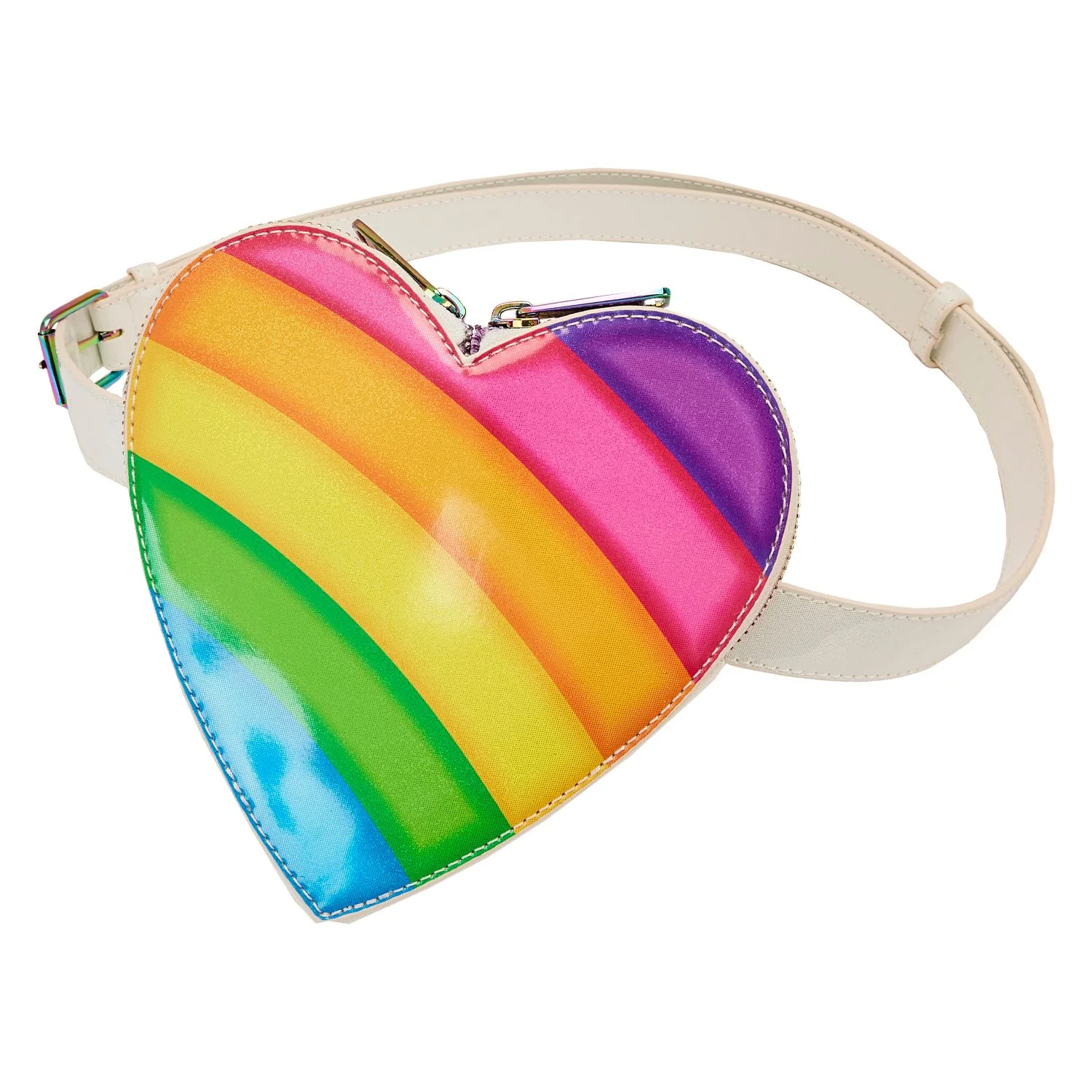 Loungefly Lisa Frank Logo Heart Detachable Rainbow Bag Mini Backpack - Image 3