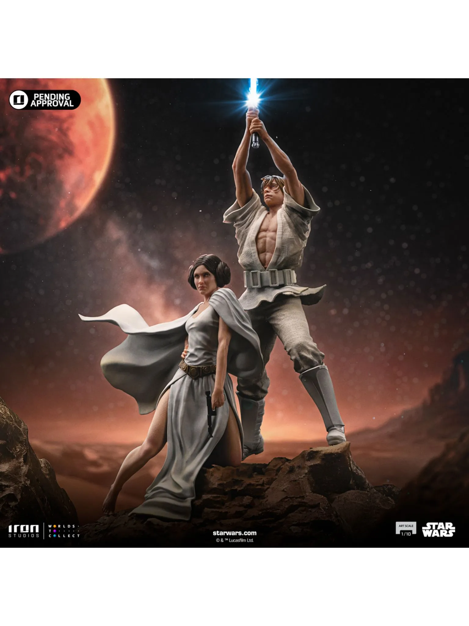 Luke and Leia Movie Poster - Star Wars - Deluxe Art Scale 1/10 - Image 2