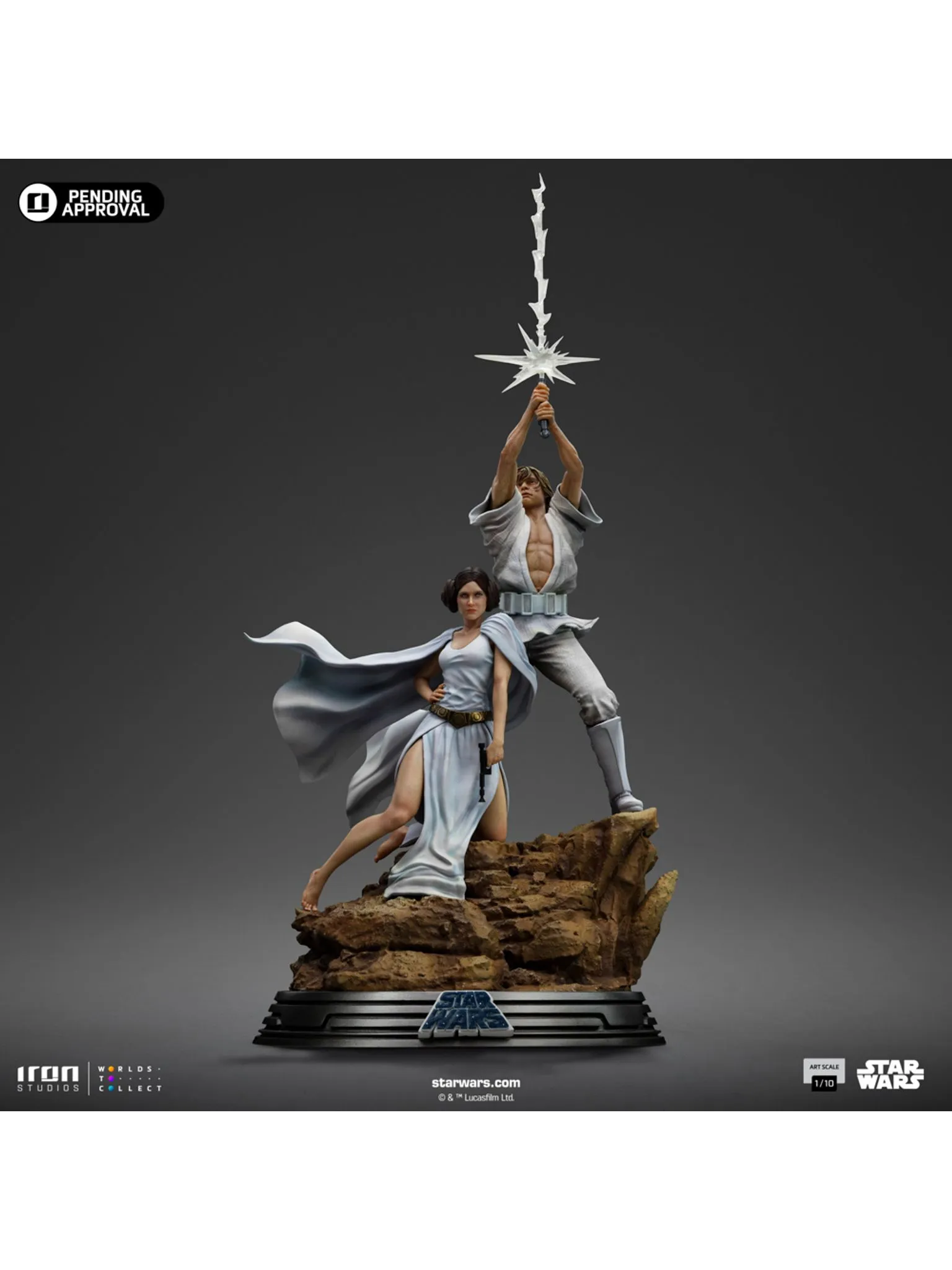 Luke and Leia Movie Poster - Star Wars - Deluxe Art Scale 1/10 - Image 3