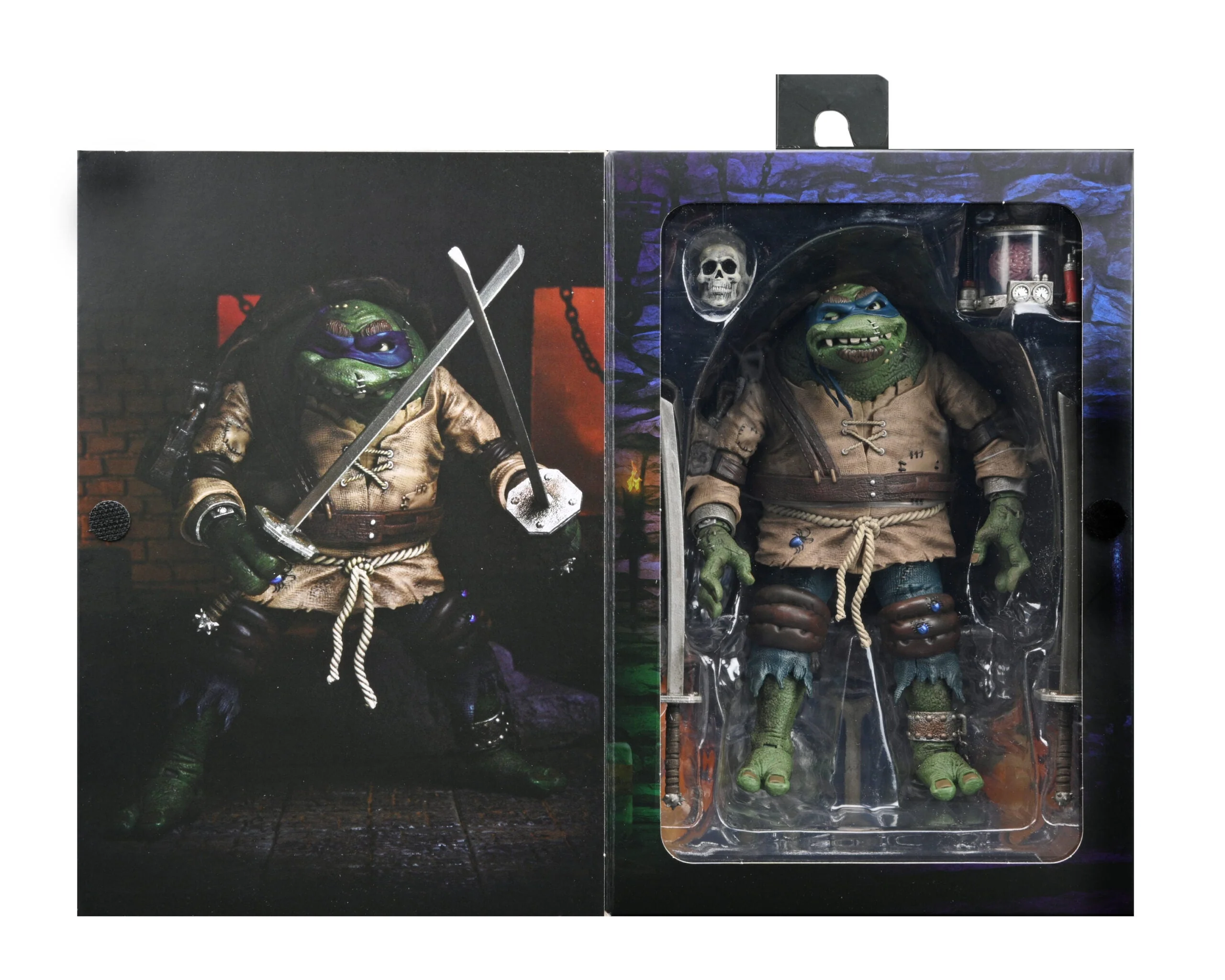 NECA Universal Monsters Teenage Mutant Ninja Turtles Ultimate Leonardo Hunchback 7 Inch Scale Action Figure - Image 2