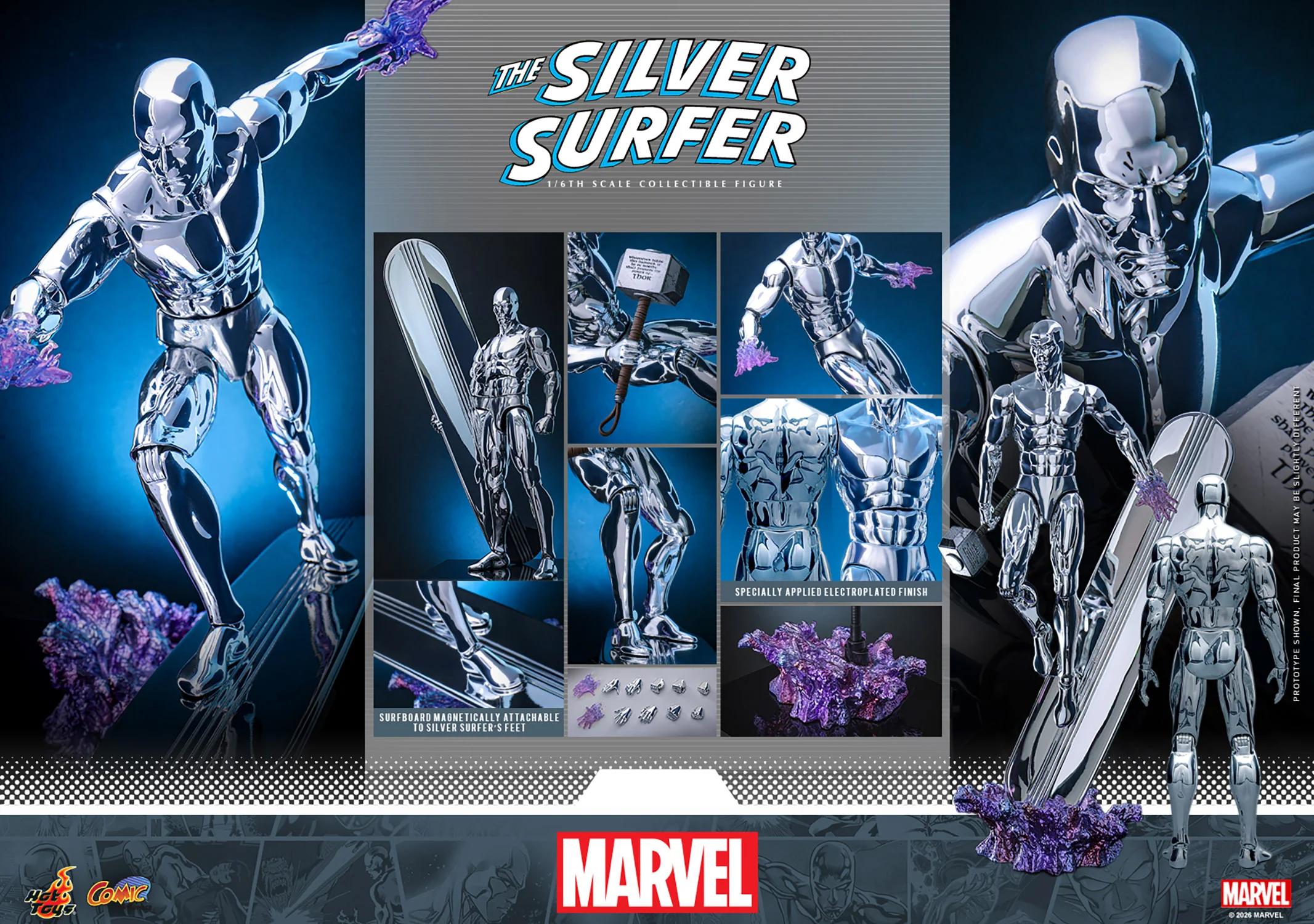 PRE-ORDER Silver Surfer Sixth Scale Figure - Image 4