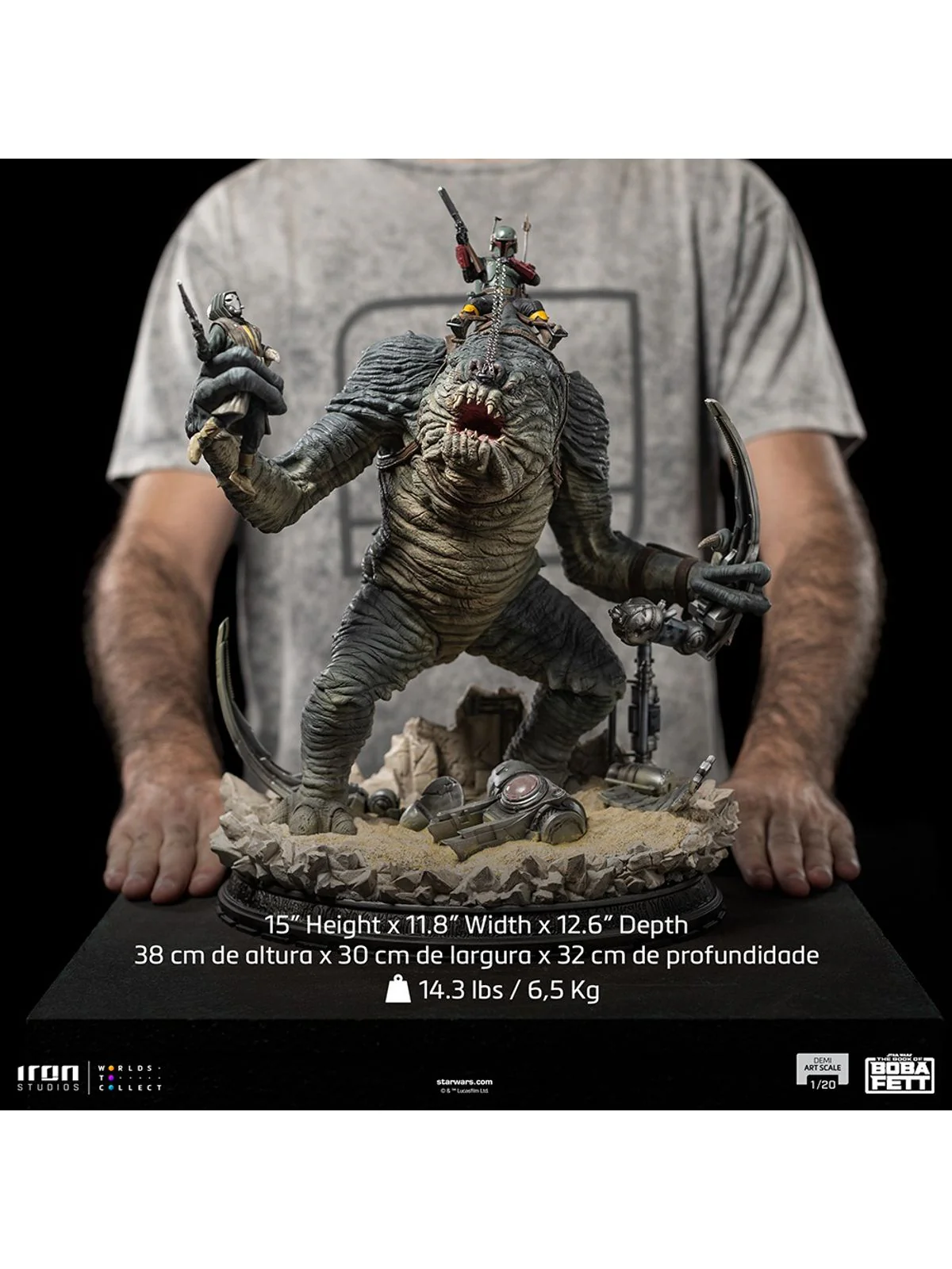 Statue Boba Fett & Rancor - The Book of Boba Fett - Demi Art Scale 1/20 - Iron Studios - Image 12