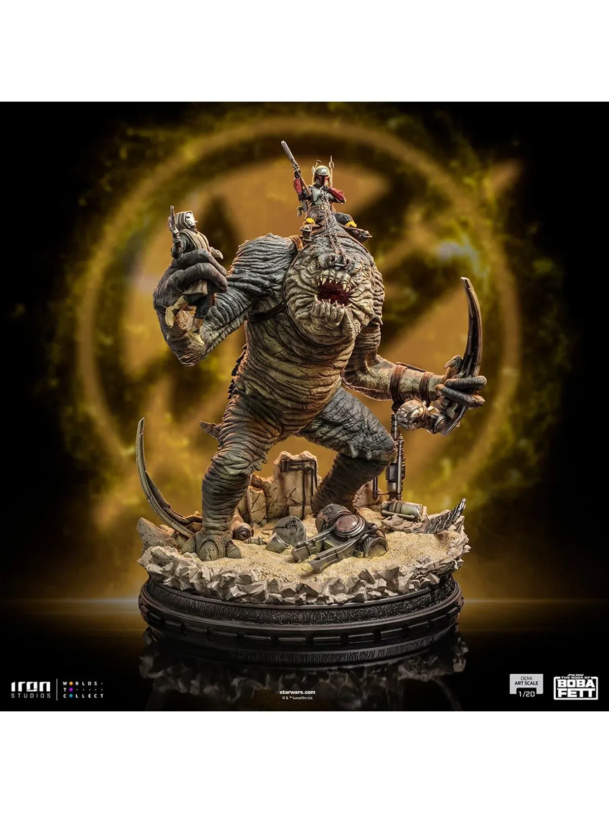 Statue Boba Fett & Rancor - The Book of Boba Fett - Demi Art Scale 1/20 - Iron Studios - Image 2