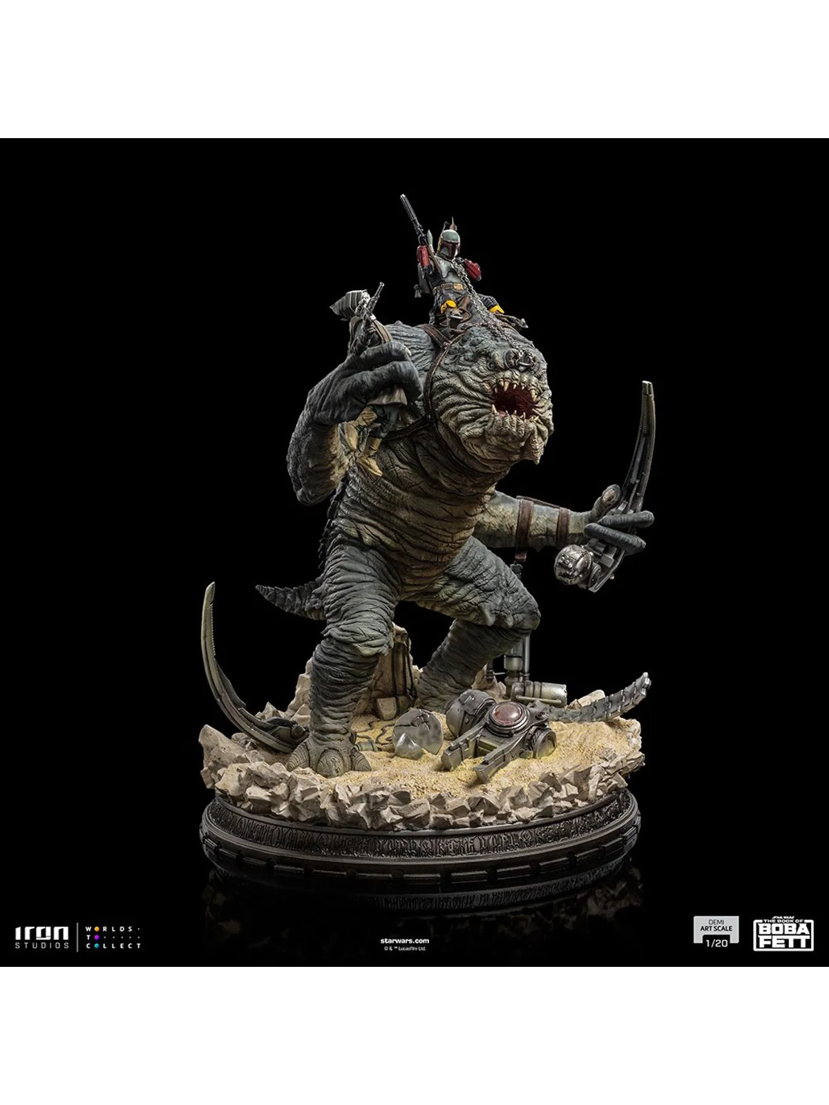 Statue Boba Fett & Rancor - The Book of Boba Fett - Demi Art Scale 1/20 - Iron Studios - Image 3