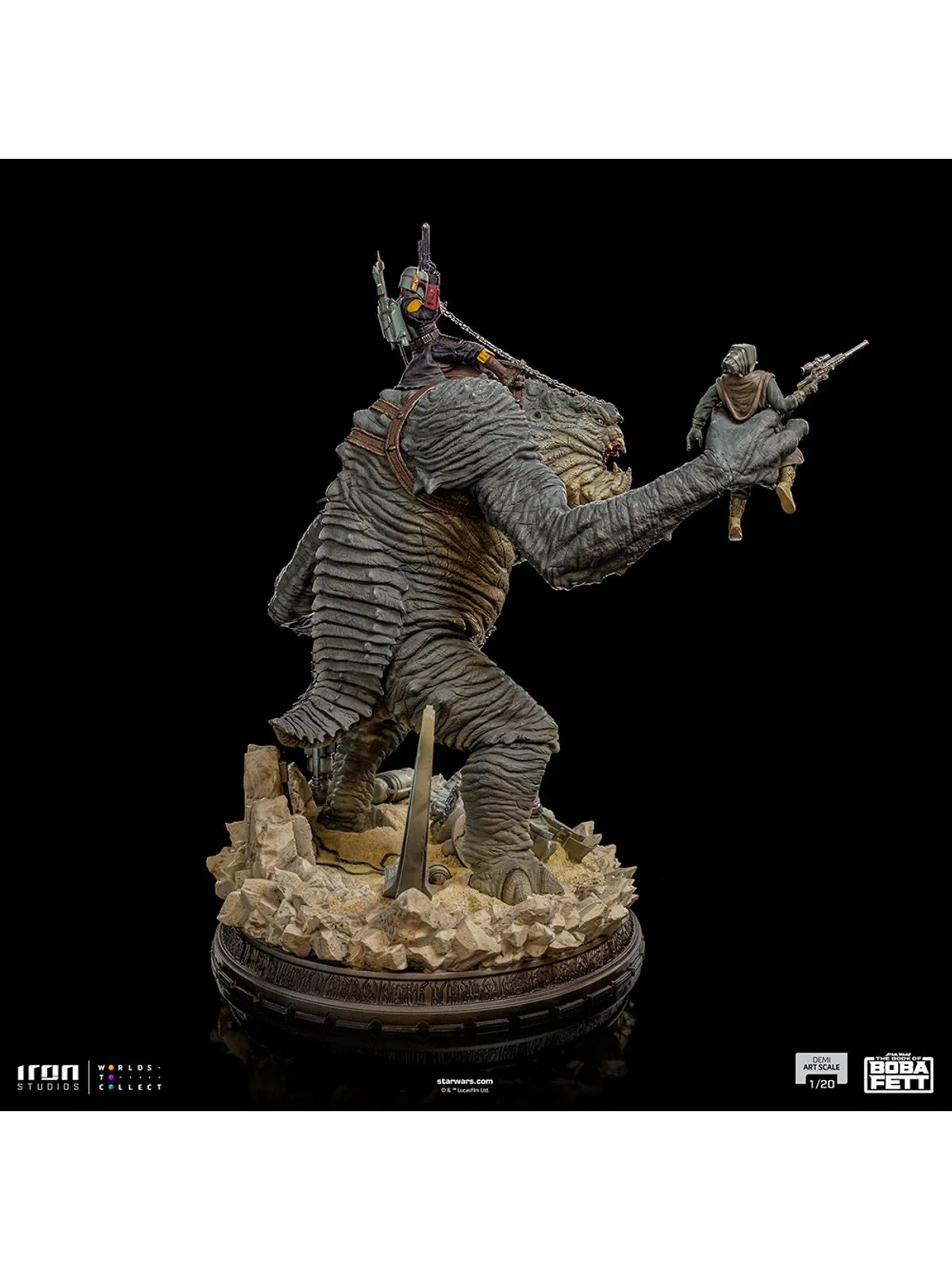 Statue Boba Fett & Rancor - The Book of Boba Fett - Demi Art Scale 1/20 - Iron Studios - Image 4