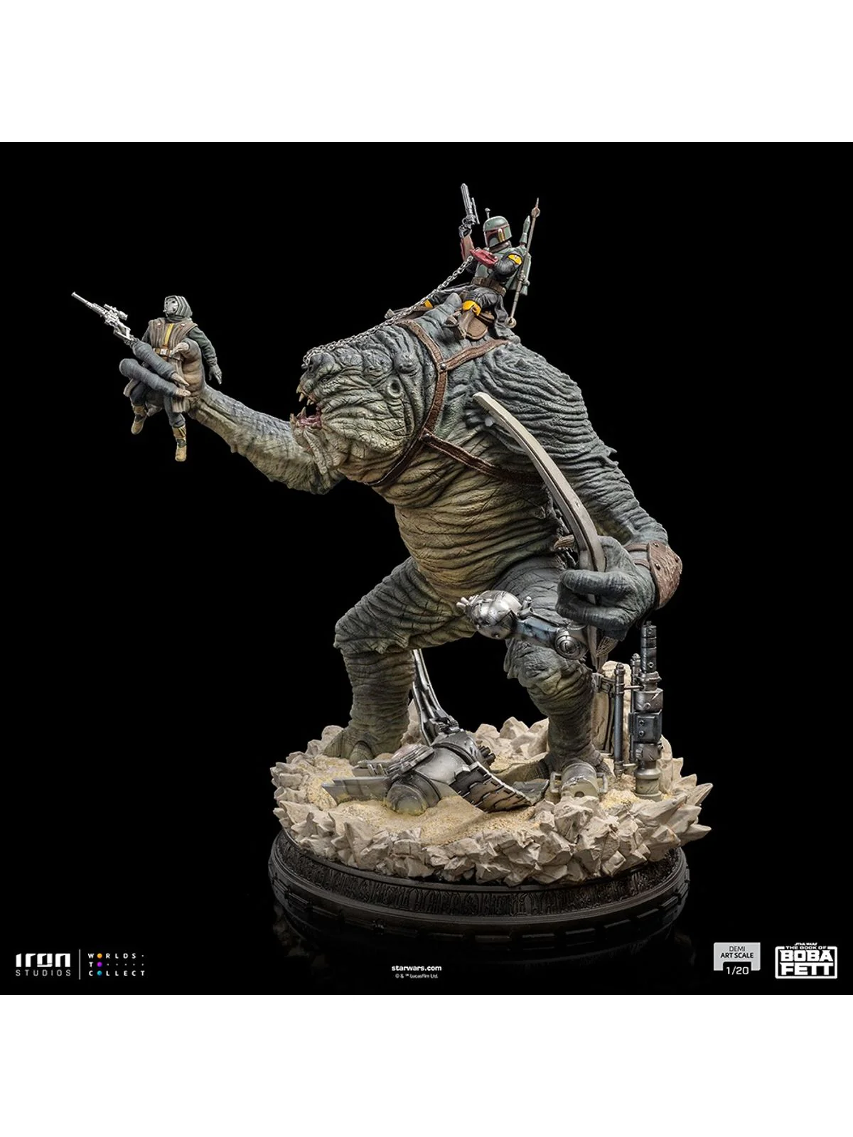 Statue Boba Fett & Rancor - The Book of Boba Fett - Demi Art Scale 1/20 - Iron Studios - Image 6