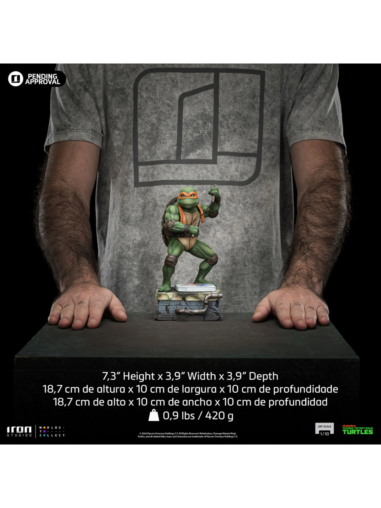 Statue Michelangelo - TMNT Movie - Art Scale 1/10 - Image 2