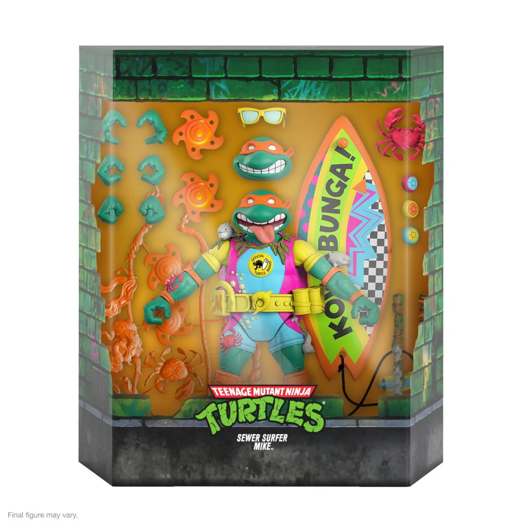 Super7 Teenage Mutant Ninja Turtles Ultimates Mike the Sewer Surfer Action Figure - Image 2
