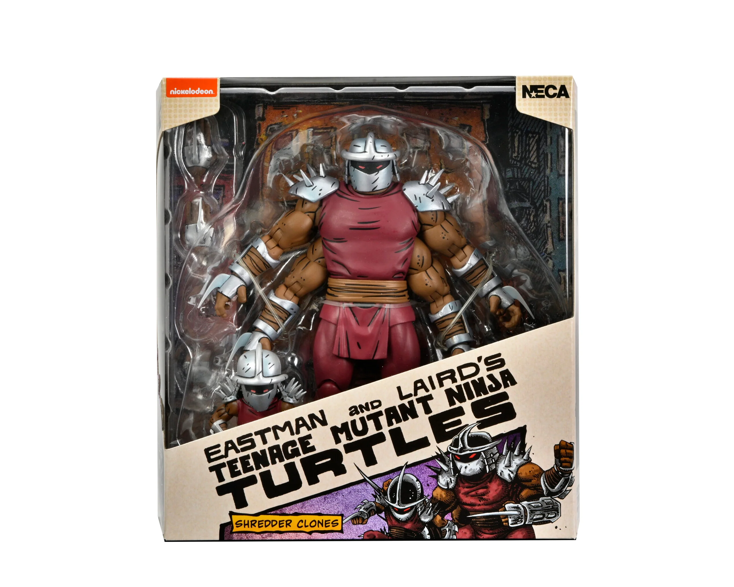 Teenage Mutant Ninja Turtles (Mirage Comics) 7” Scale Action Figure – Deluxe Shredder Clone & Mini Shredder - Image 3