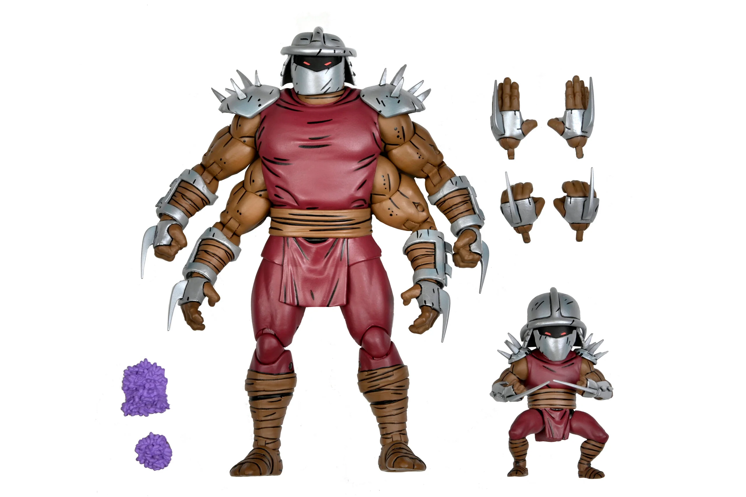 Teenage Mutant Ninja Turtles (Mirage Comics) 7” Scale Action Figure – Deluxe Shredder Clone & Mini Shredder - Image 4