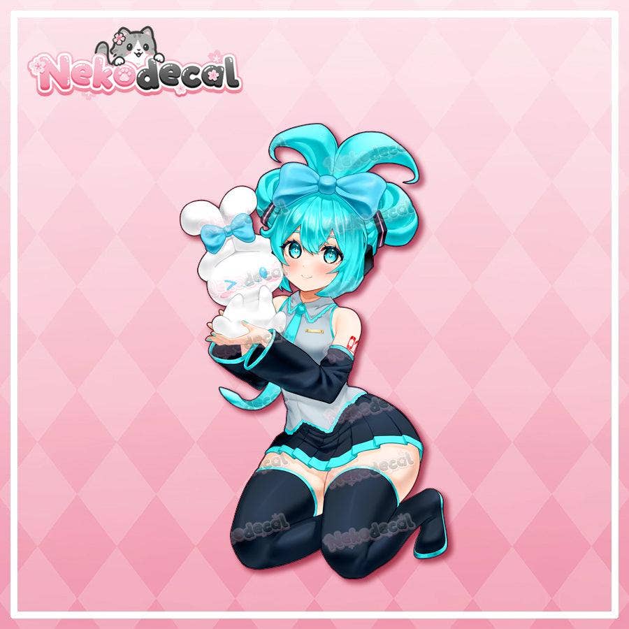 Pretty Miku Stickers Window Cling - Image 2