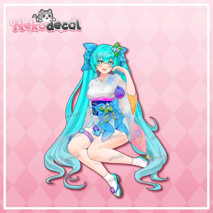 Pretty Miku Stickers Window Cling - Image 3