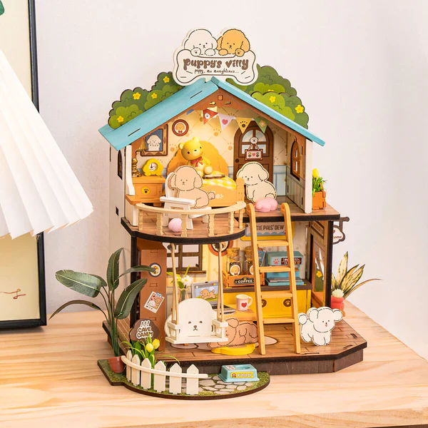 Rolife Puppy's Cozy Villa DIY Miniature House - Image 2
