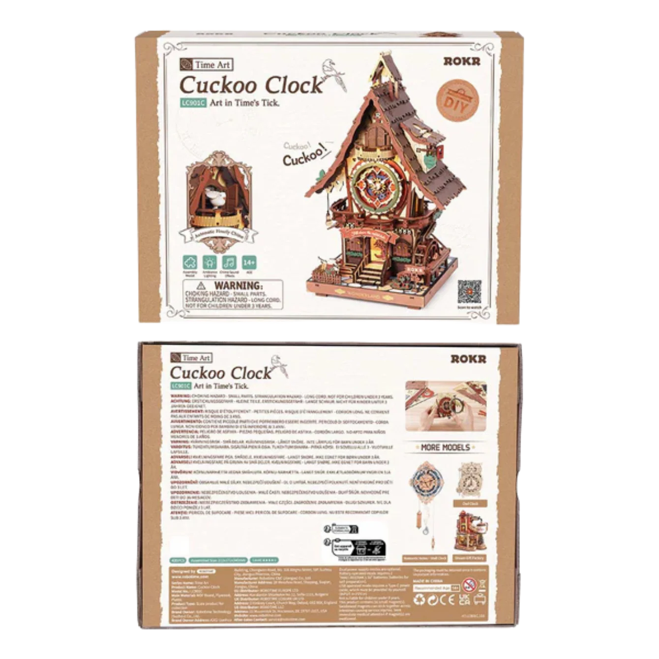ROKR Cuckoo Clock Mechanical 3D Wooden Puzzle - Image 2