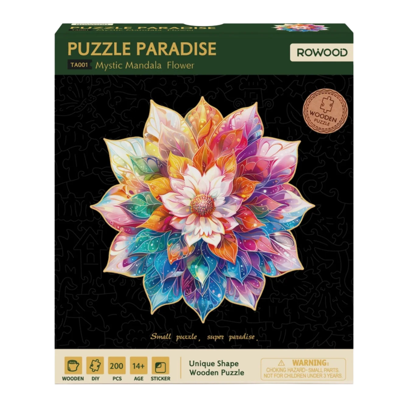Rowood Mystic Mandala Flower 2D Wooden Puzzles - Image 3