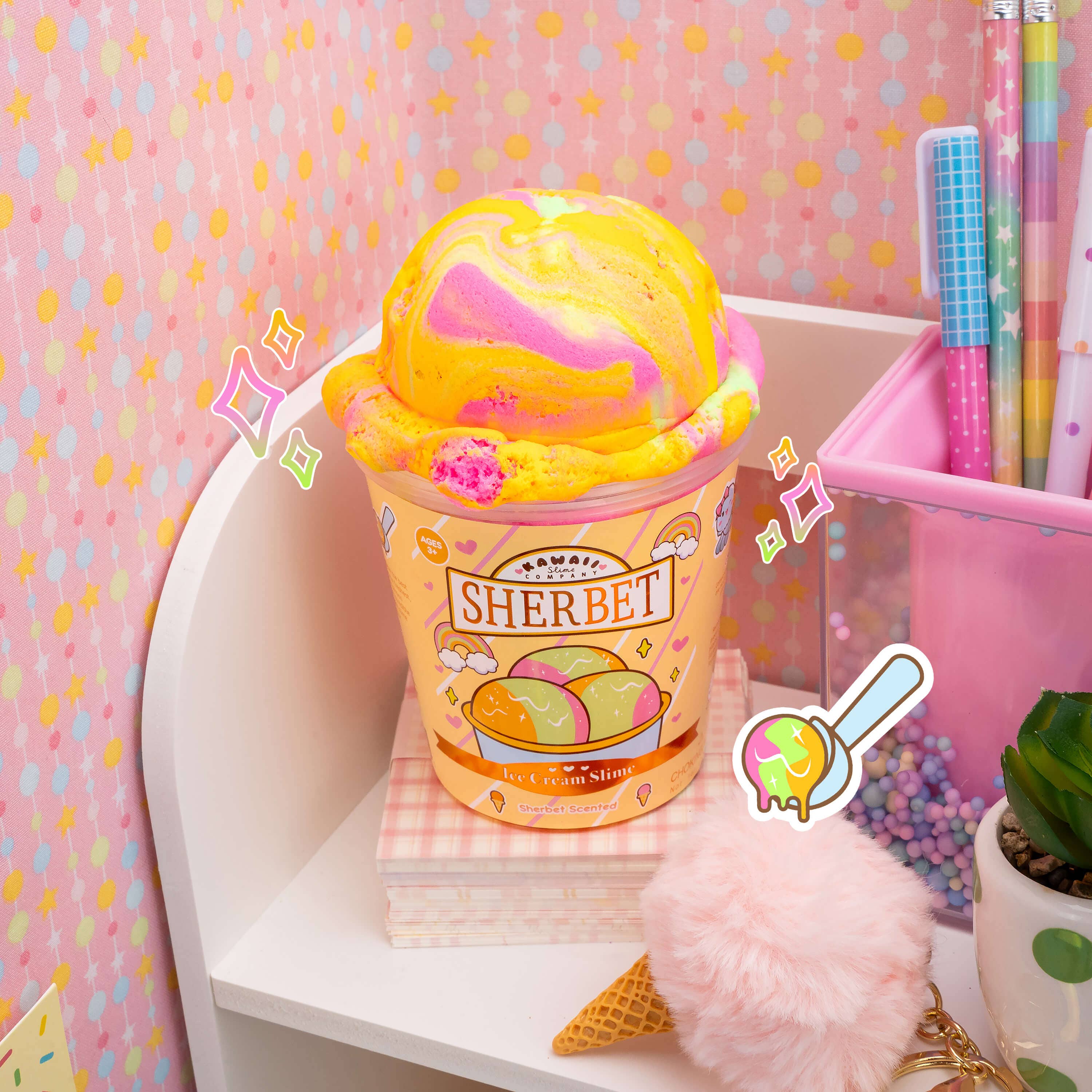 Sherbet Scented Ice Cream Pint Slime - Image 4