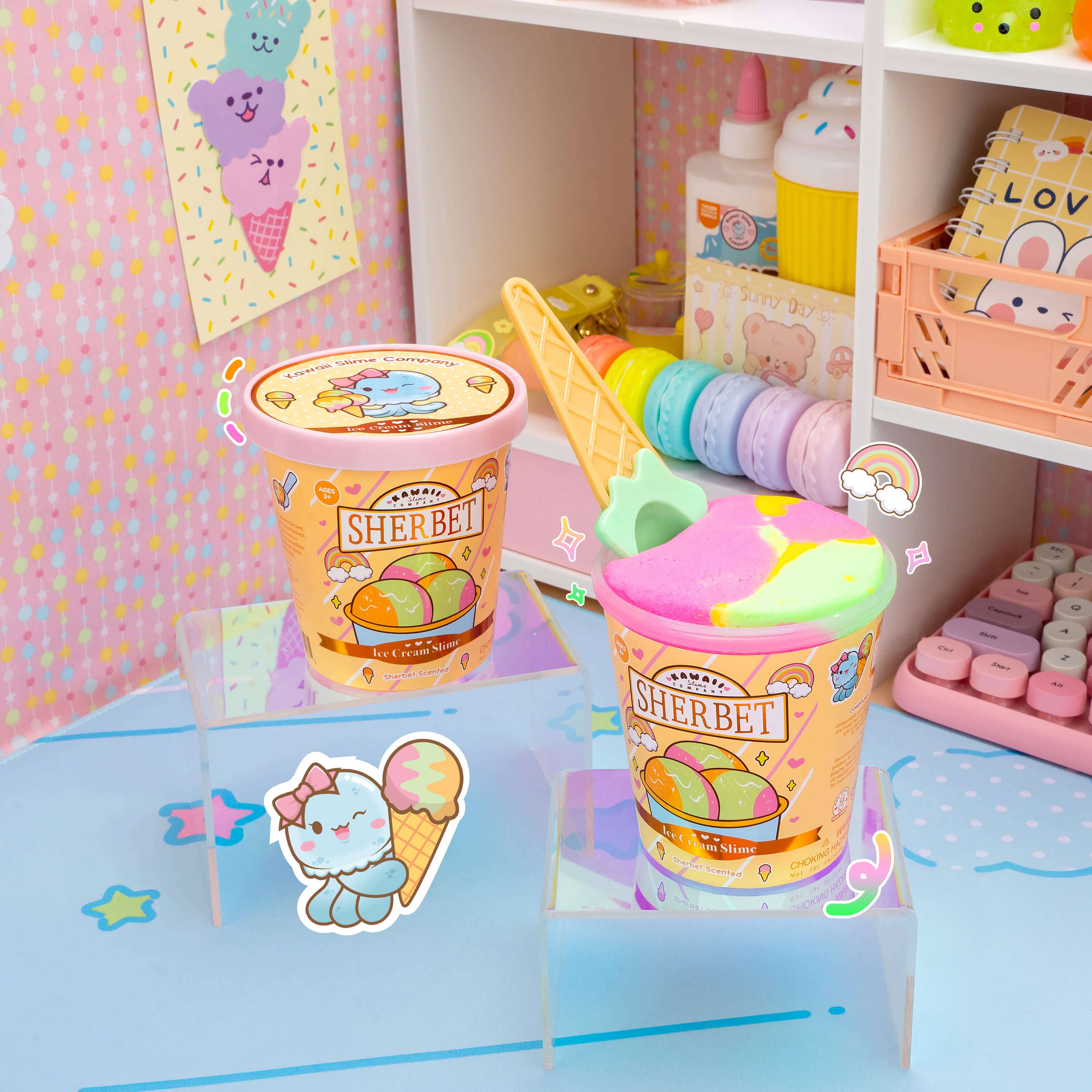 Sherbet Scented Ice Cream Pint Slime - Image 5