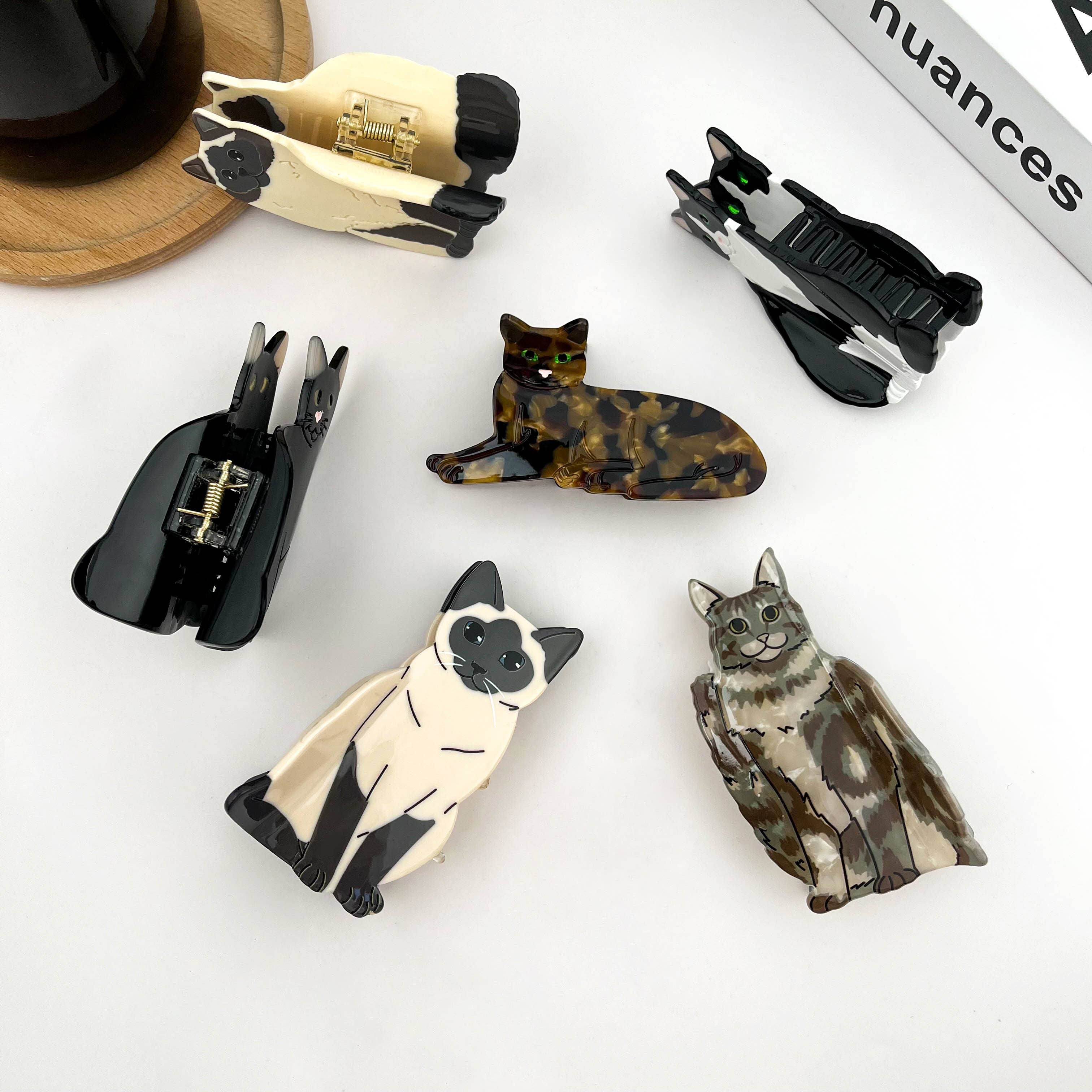 Sitting Cat Hair Claw Clip Collection, Animal Hair Clip - Image 10