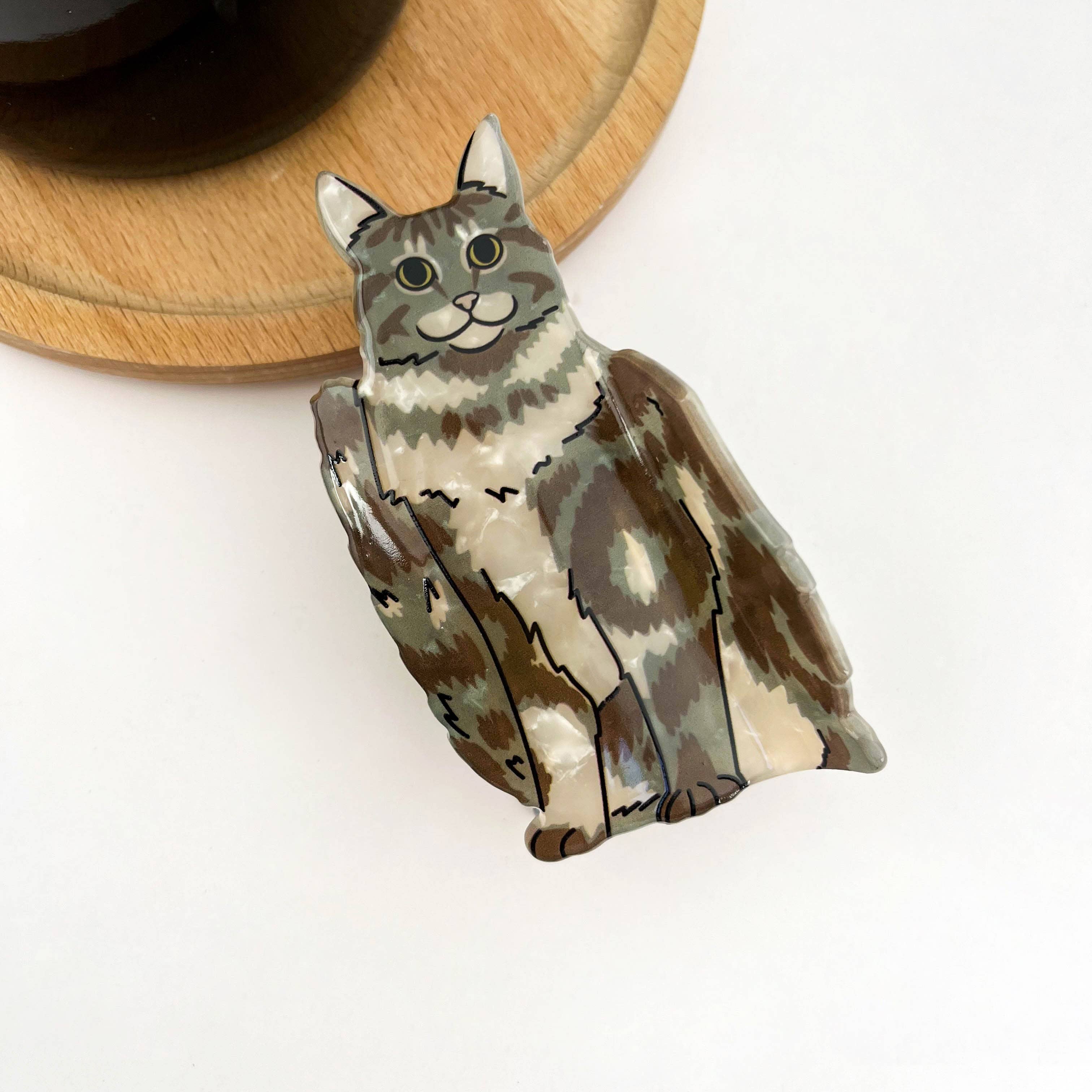 Sitting Cat Hair Claw Clip Collection, Animal Hair Clip - Image 9