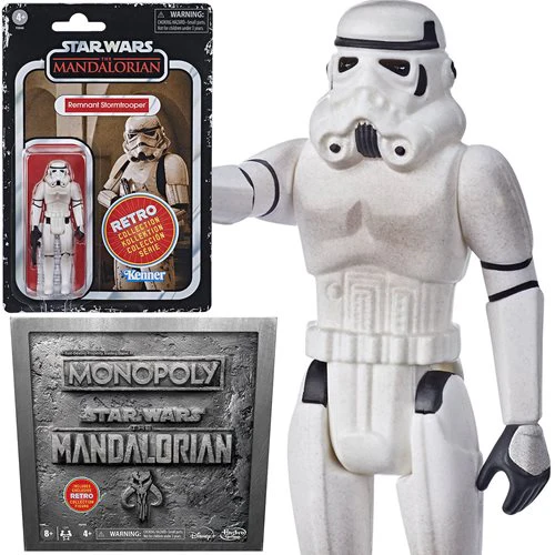 Star Wars The Mandalorian Monopoly Collector's Edition with Retro Remnant Stormtrooper Action Figure - Image 2