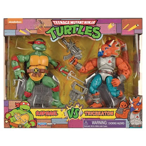 Teenage Mutant Ninja Turtles Classic Raphael vs. Triceraton Action Figure 2-Pack - Image 2