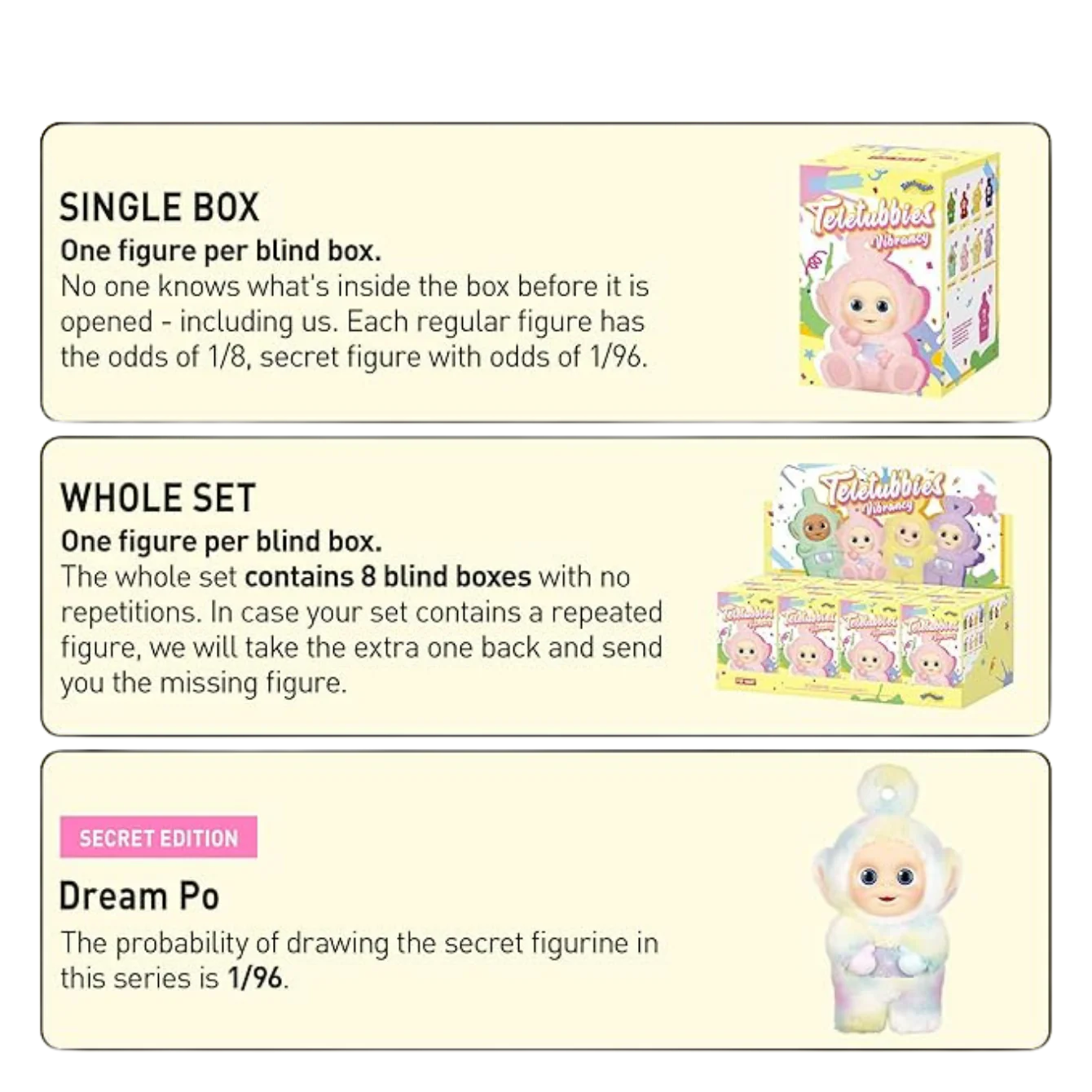 Teletubbies Vibrancy Series Figures, Blind Box Figures, Random Design Action Figures Collectible Toys Home Decorations, Single Box - Image 2