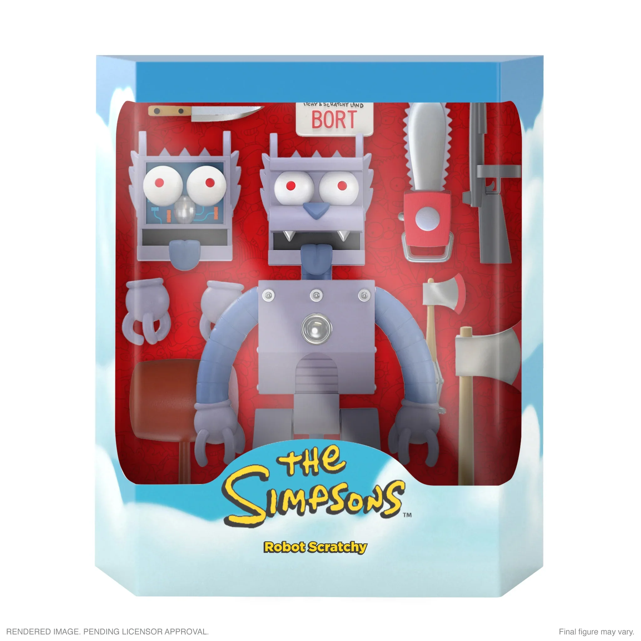 The Simpsons ULTIMATES! Wave 1 Robot Scratchy - Image 2