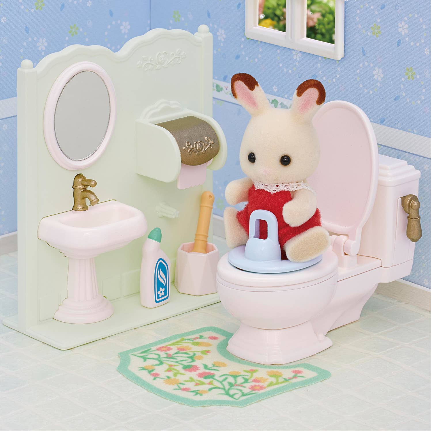 Toilet Set, Dollhouse Bathroom Furniture, Collectible - Image 2