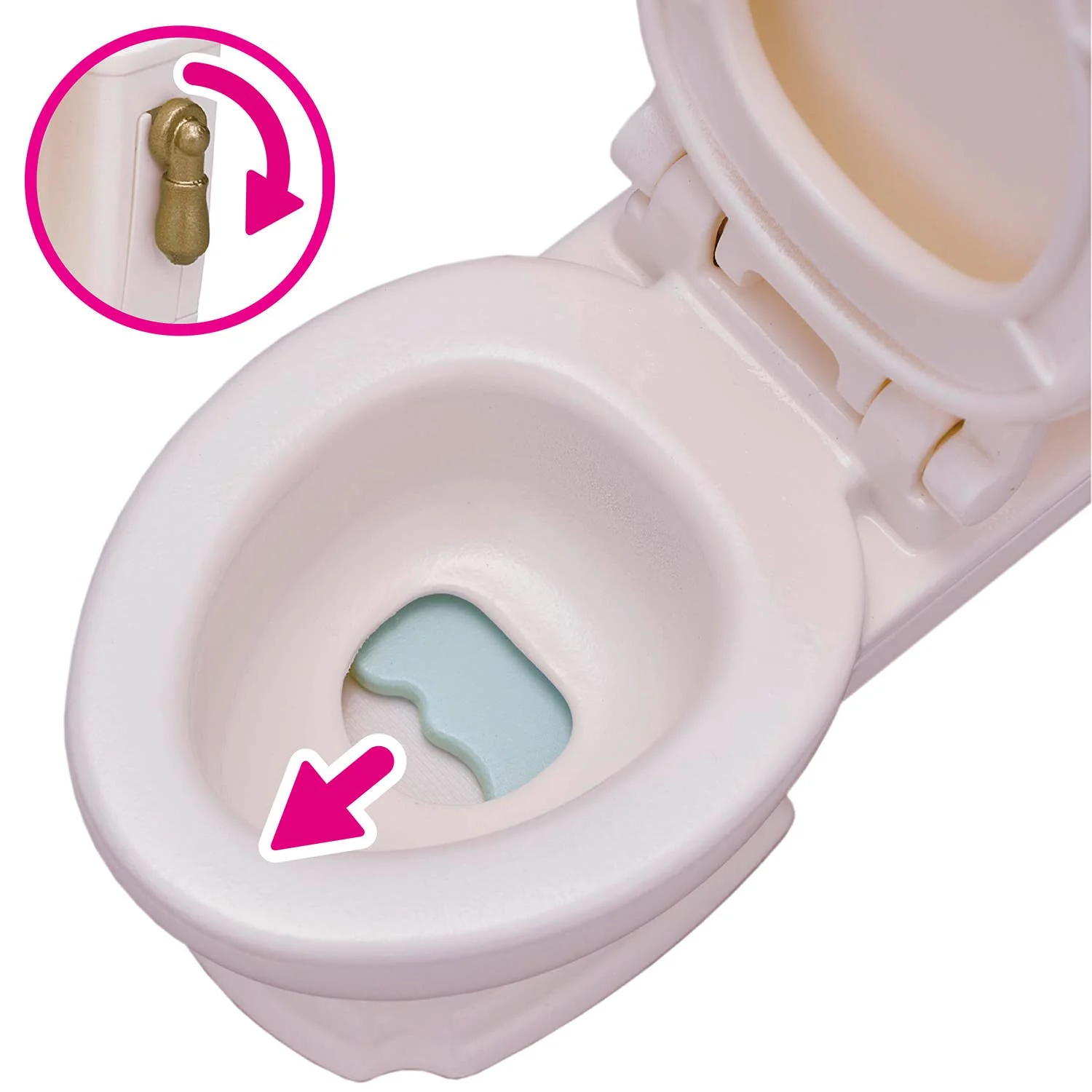 Toilet Set, Dollhouse Bathroom Furniture, Collectible - Image 3