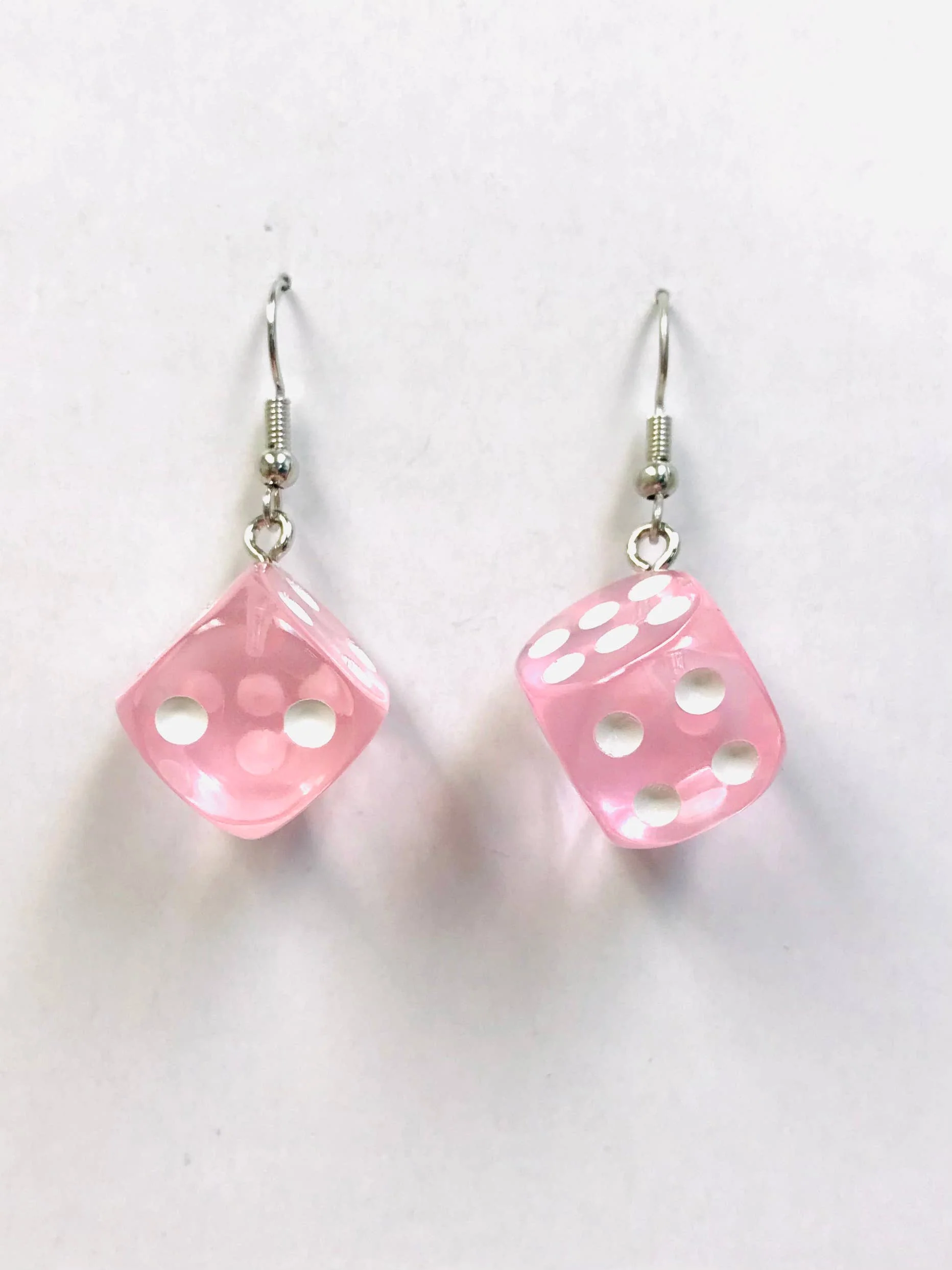 Transparent Color Dice Earrings - Image 3