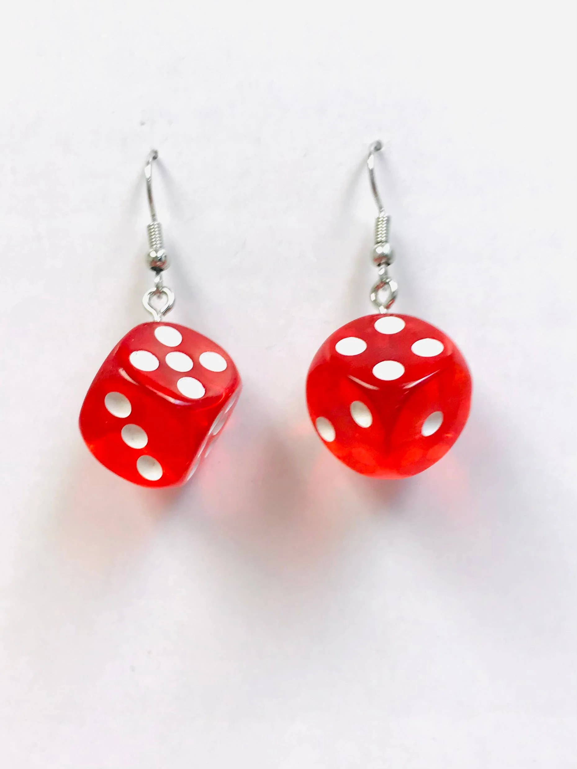 Transparent Color Dice Earrings - Image 4