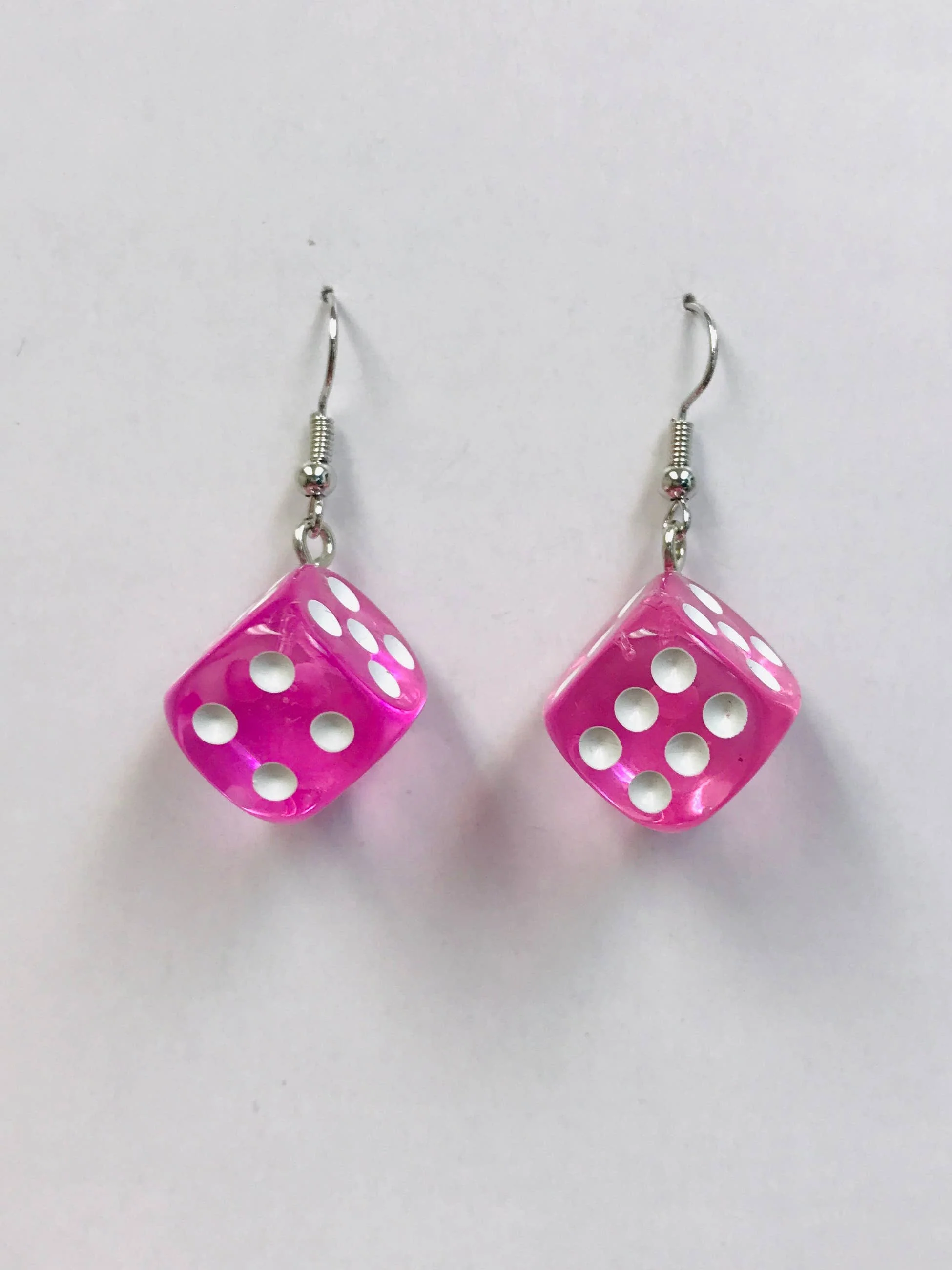 Transparent Color Dice Earrings - Image 6