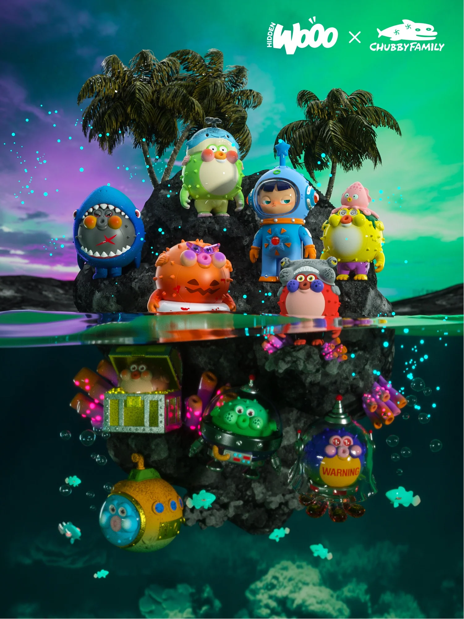 WOOO x CHUBBY FAMILY CHUBBYPOPO Ocean Series ORIGIN Ver - Image 2